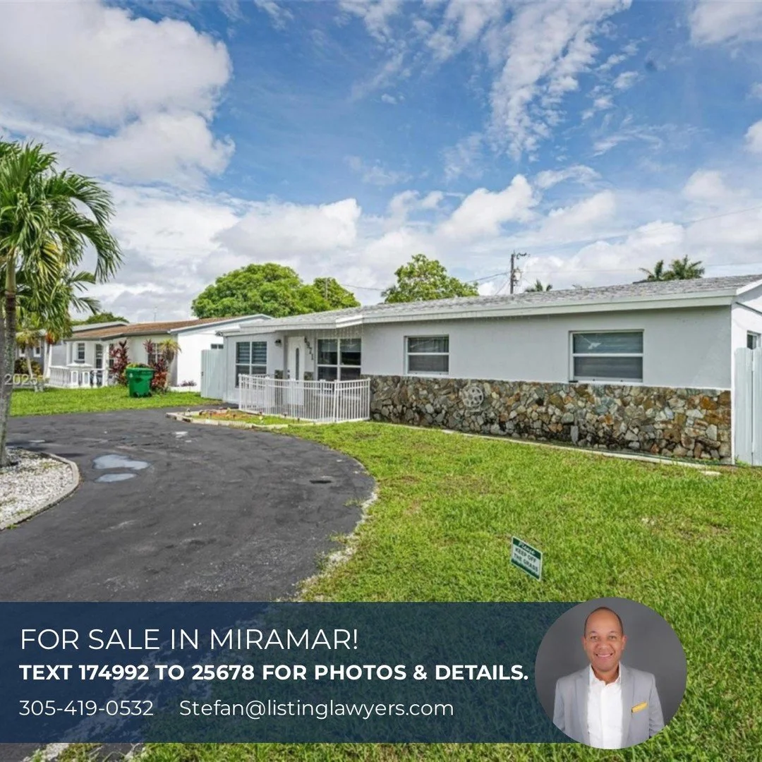 3/2 Renovated Home For Sale in Miramar. 🏡  Up to $5000/mo rental income. Or save $2000/mo off your mortgage.
 
For INSTANT ACCESS to all photos, details and more, Text 174992 to 25678