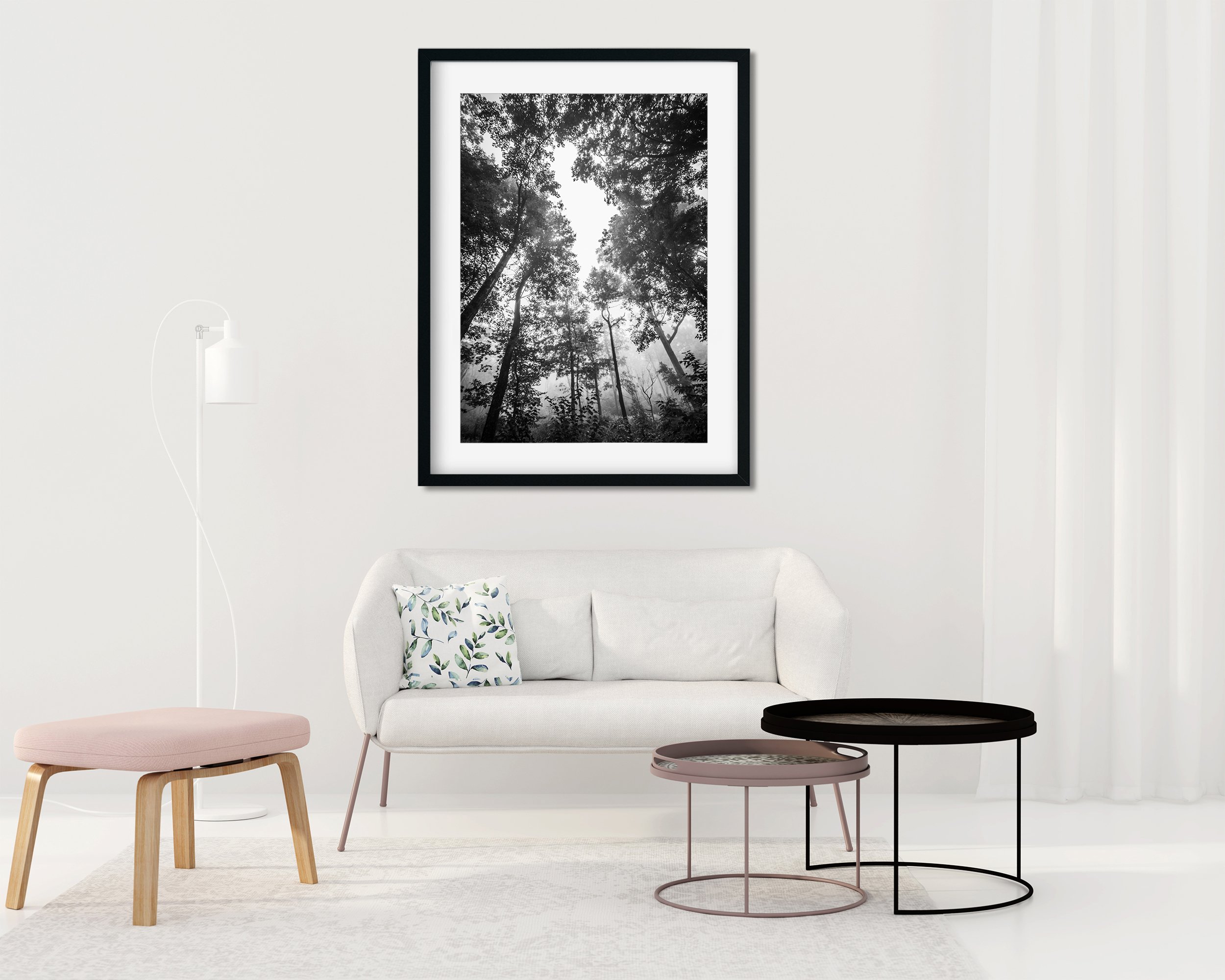 White living room in a modern style