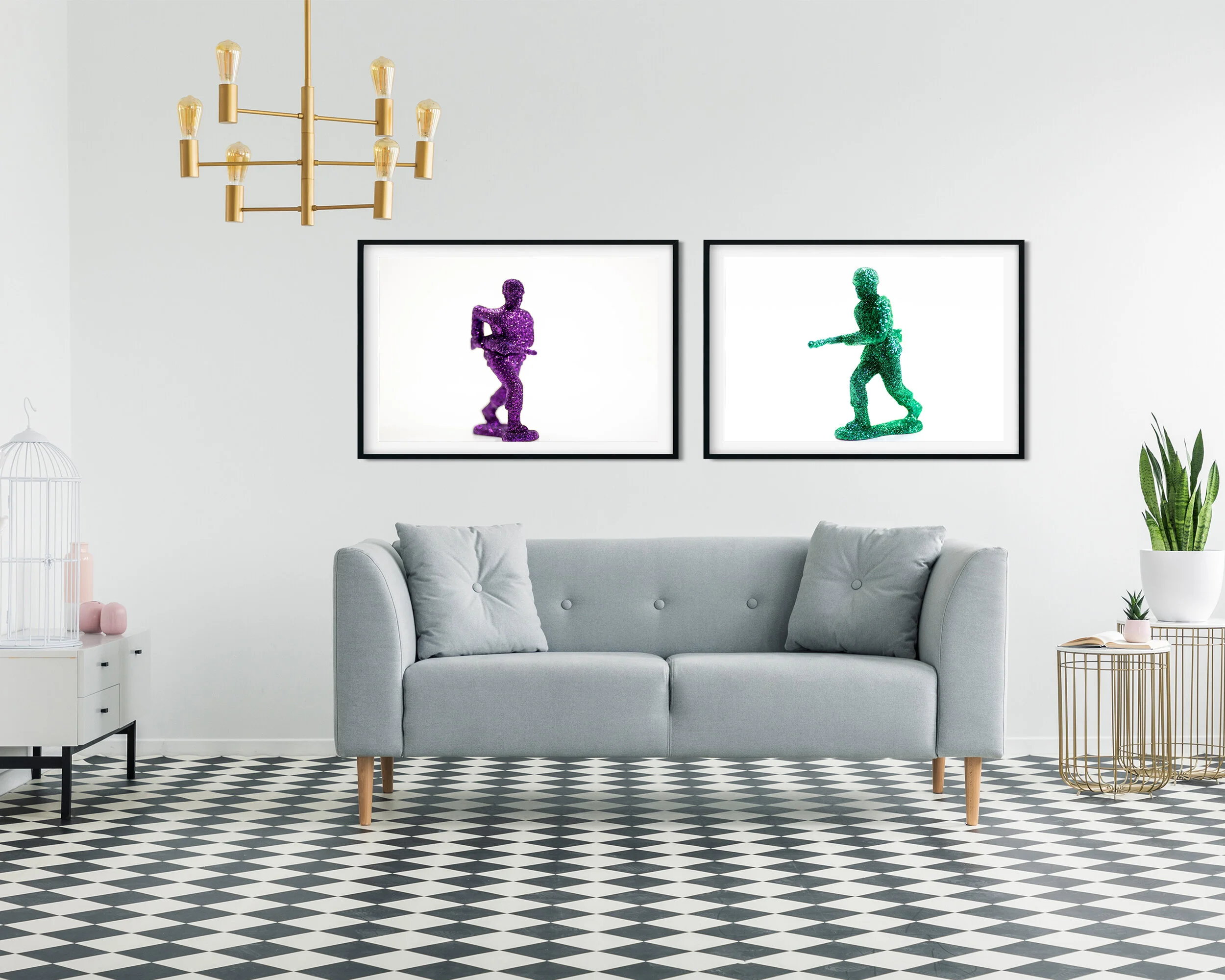 White living room in a modern style