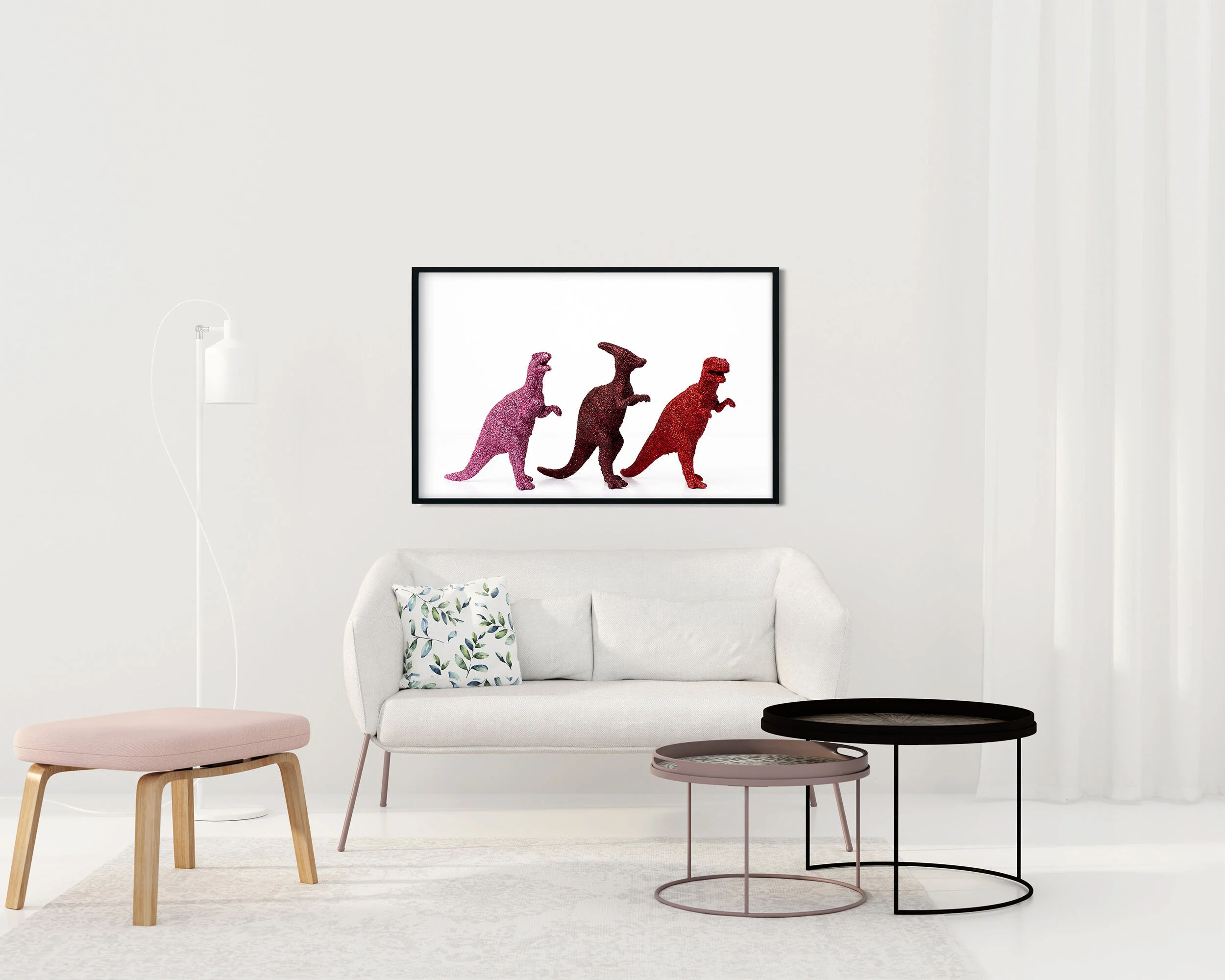 White living room in a modern style