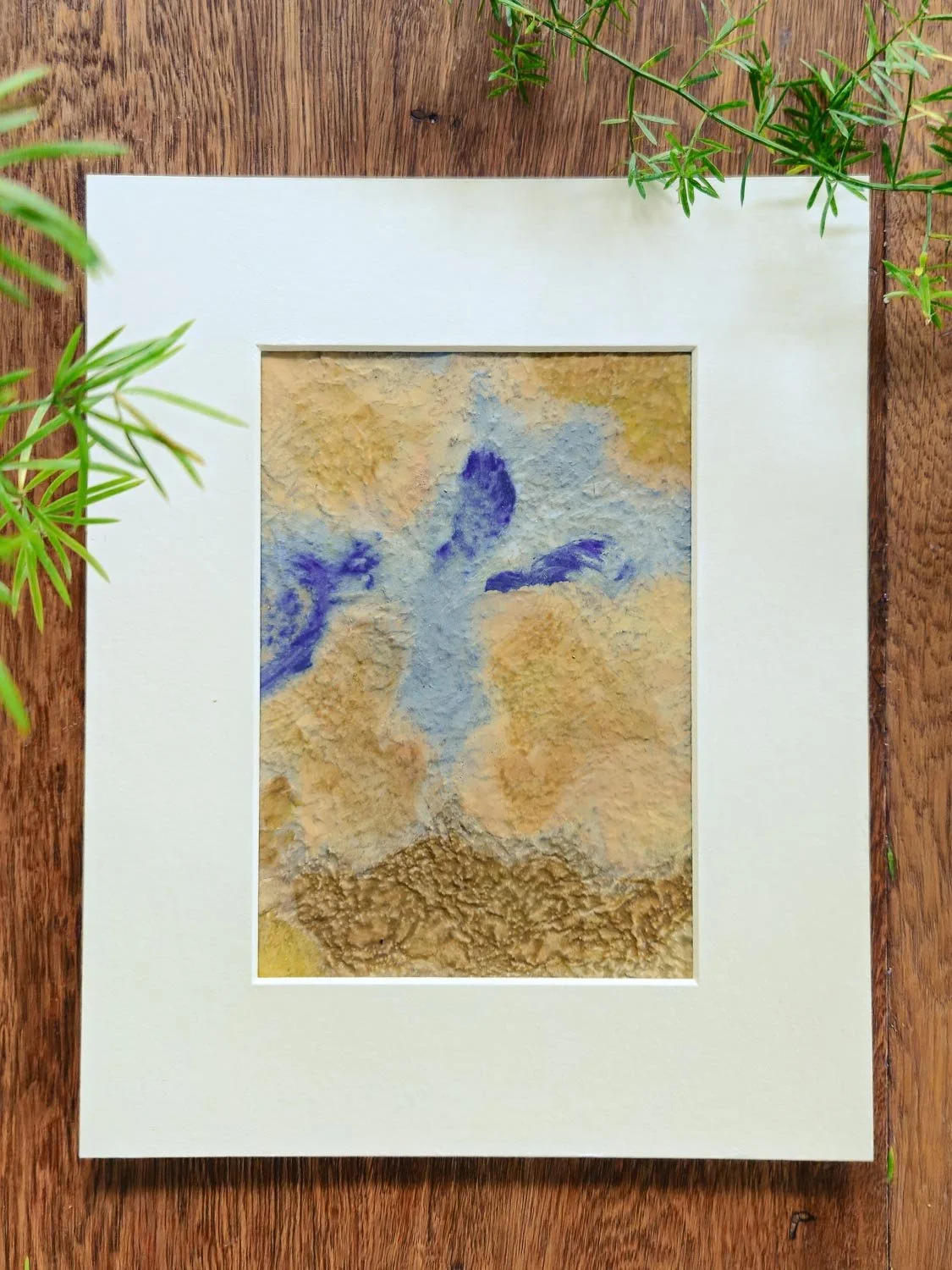 Small Bloom 3 - 5"x7" Original Canvas Panel in 8"x10" Mat