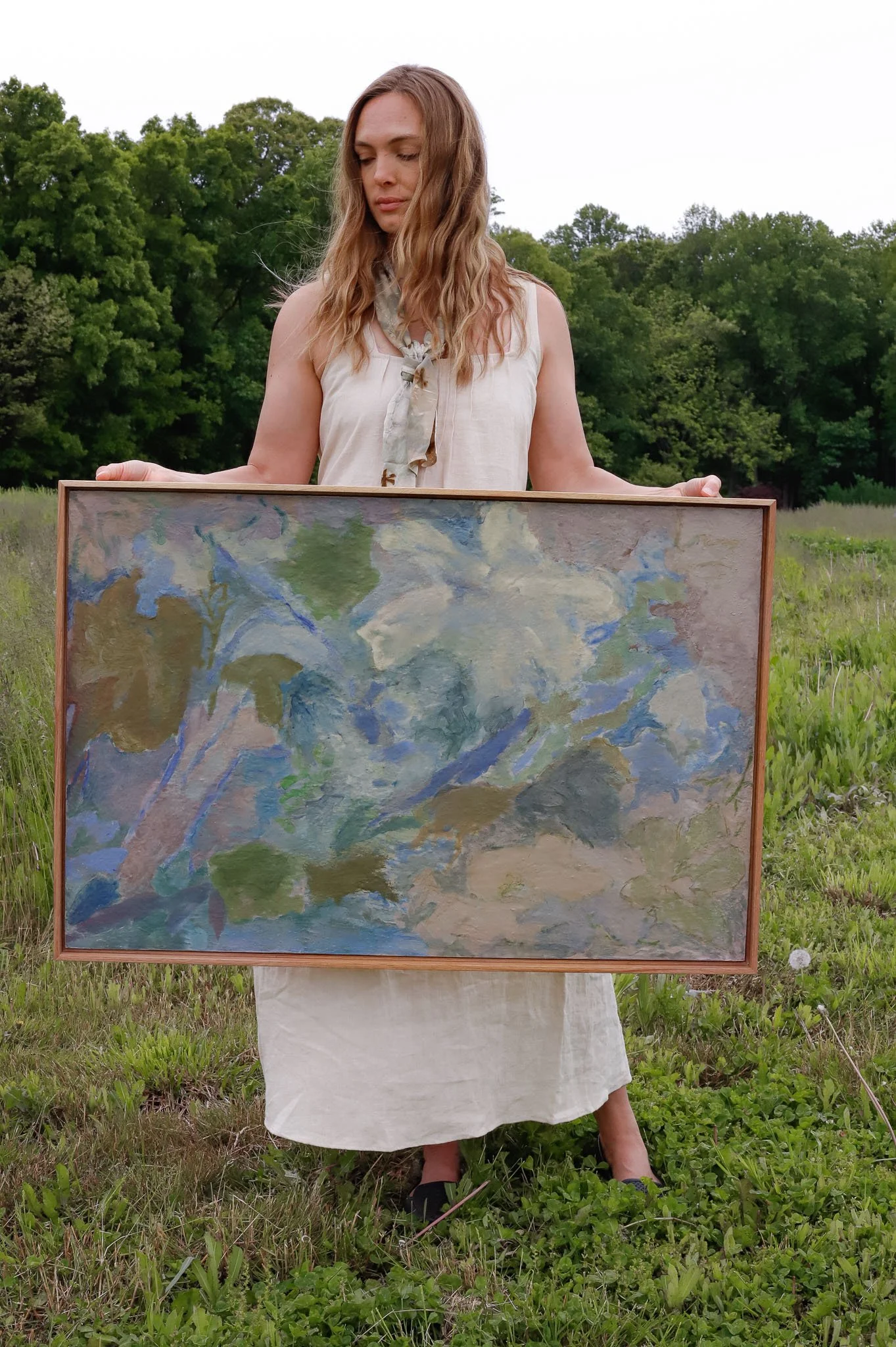 Under The Dogwood- Framed 24"x36" Original Painting