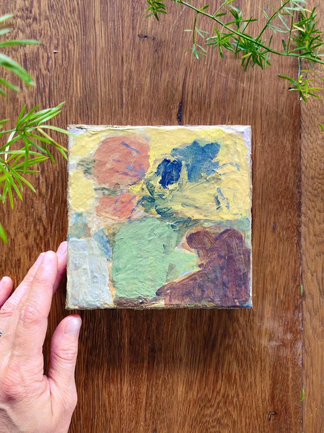 Gather 2 -5"x5" Unframed Stretched Canvas Ready to Hang