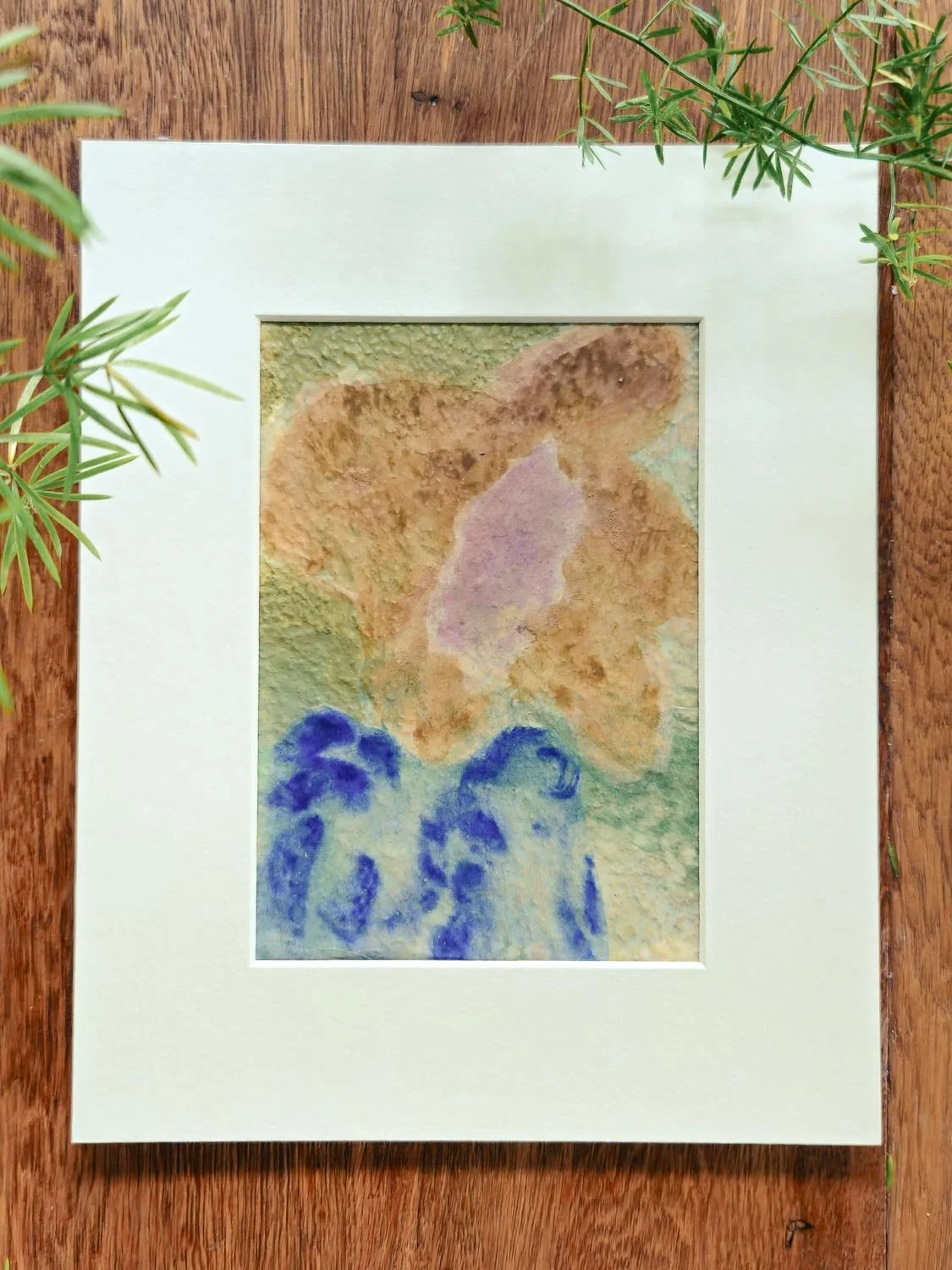 Small Bloom 2 - 5"x7" Original Canvas Panel in 8"x10" Mat