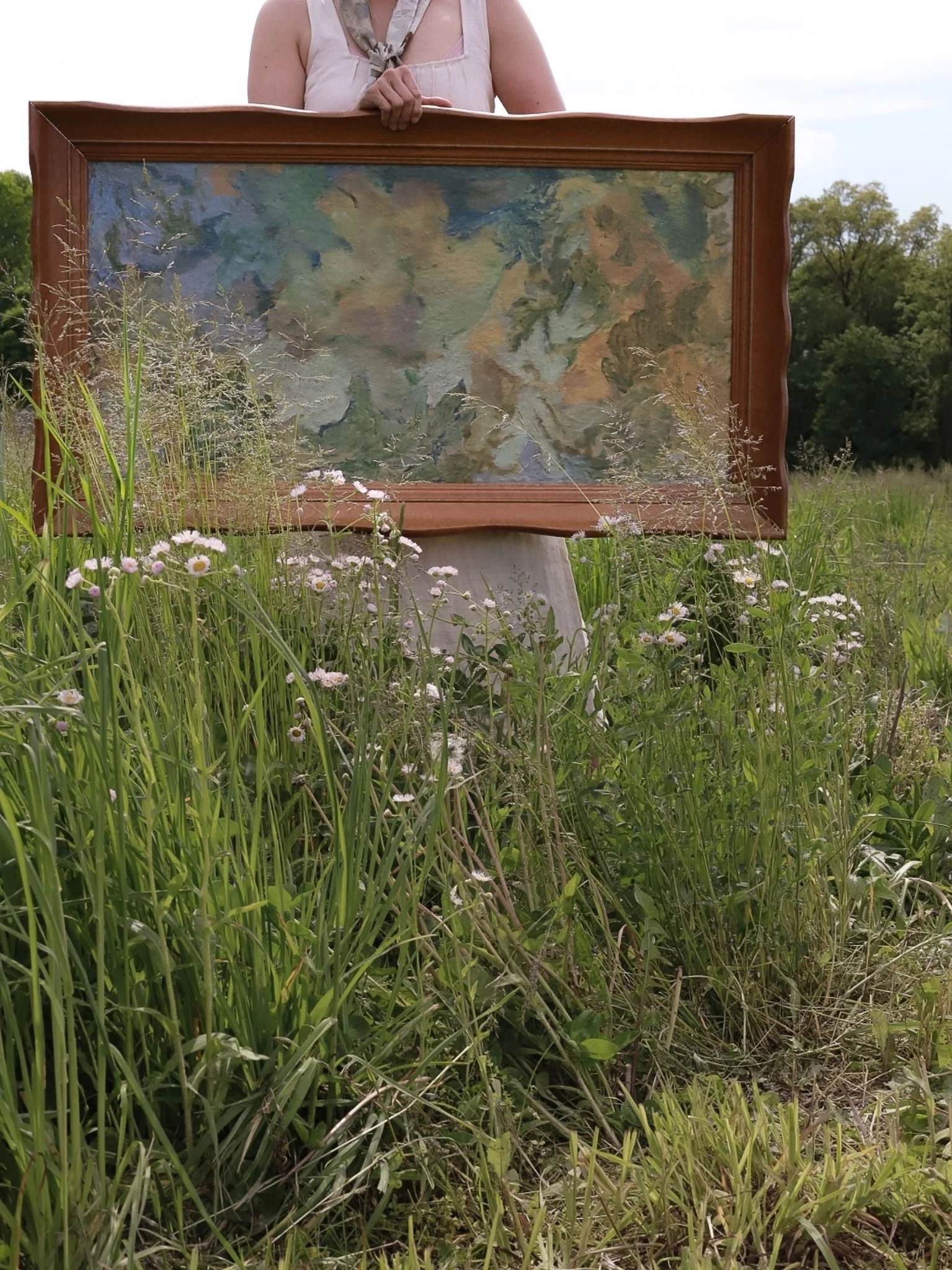 Where She's Meant To Be- Framed 45"x25" Original Painting- Vertical/ Horizontal