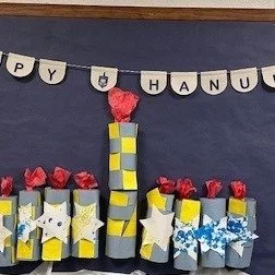 Hannukkah is almost here!! 🕎 #Childcare #emergentcurriculum #preschool #LearningThroughPlay #toddlerlife #childcare #finemotorskills #childcareprovidersrock #hannukahdecor #hannukah