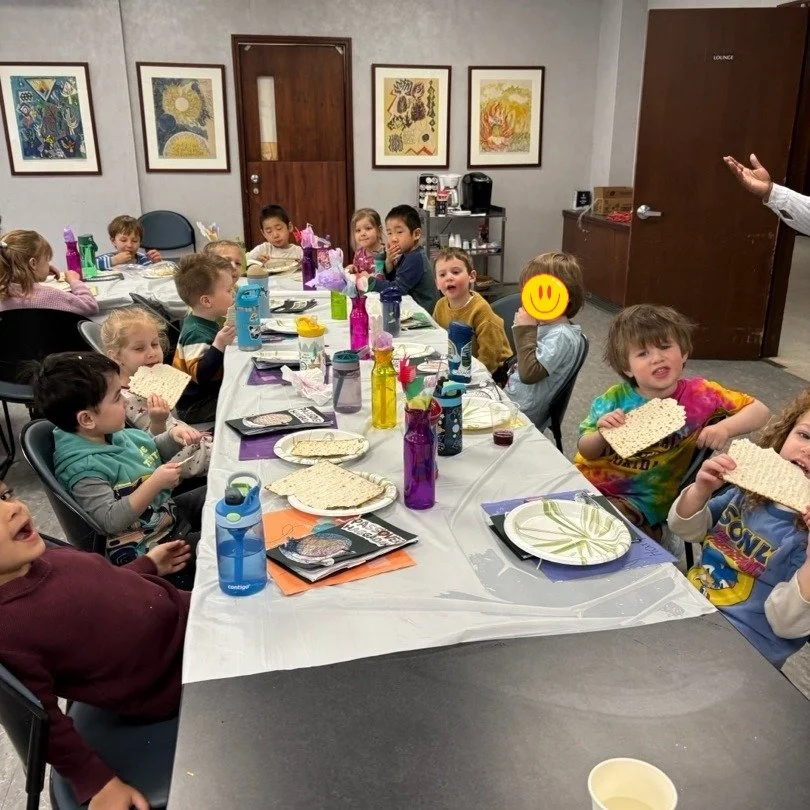 Preschool had their Seder for Passover this morning and One friend found the afikoman! #Childcare #Passover2026 #inclusion #loveislove #passoverseder #emergentcurriculum #preschool #silly #LearningThroughPlay #toddlerlife