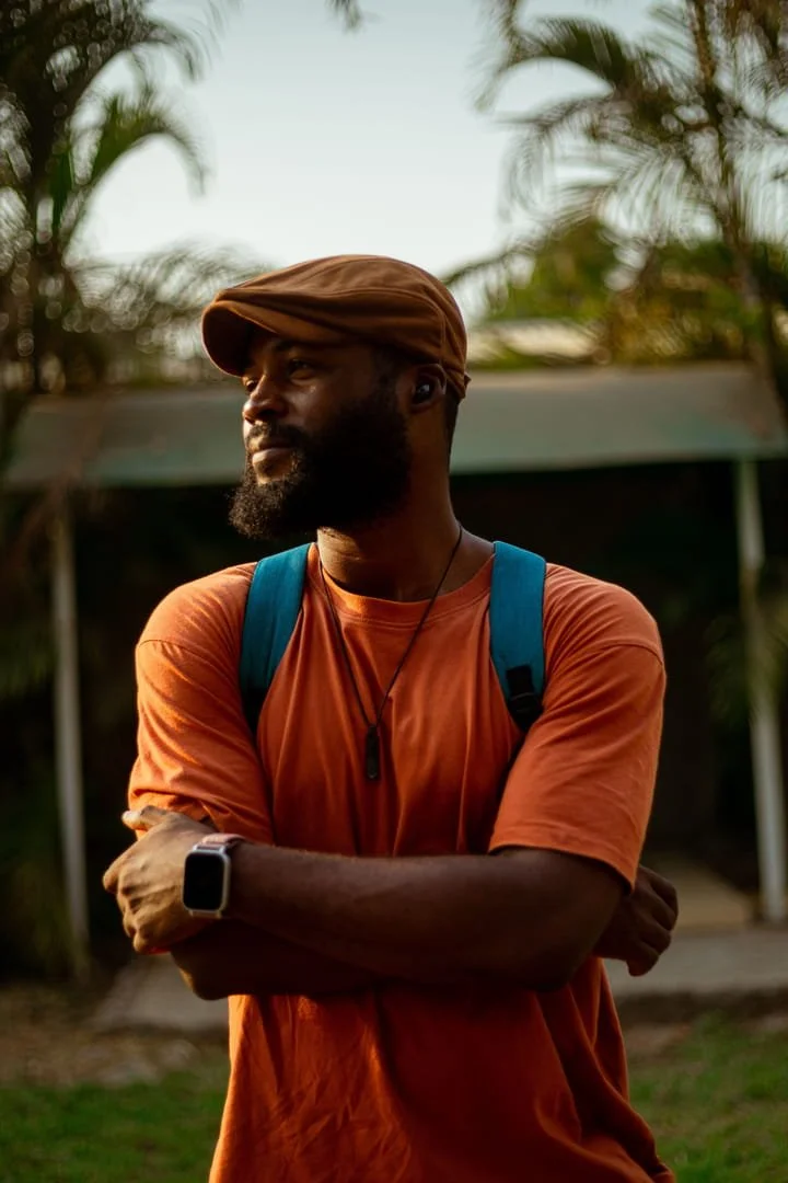 a man outside