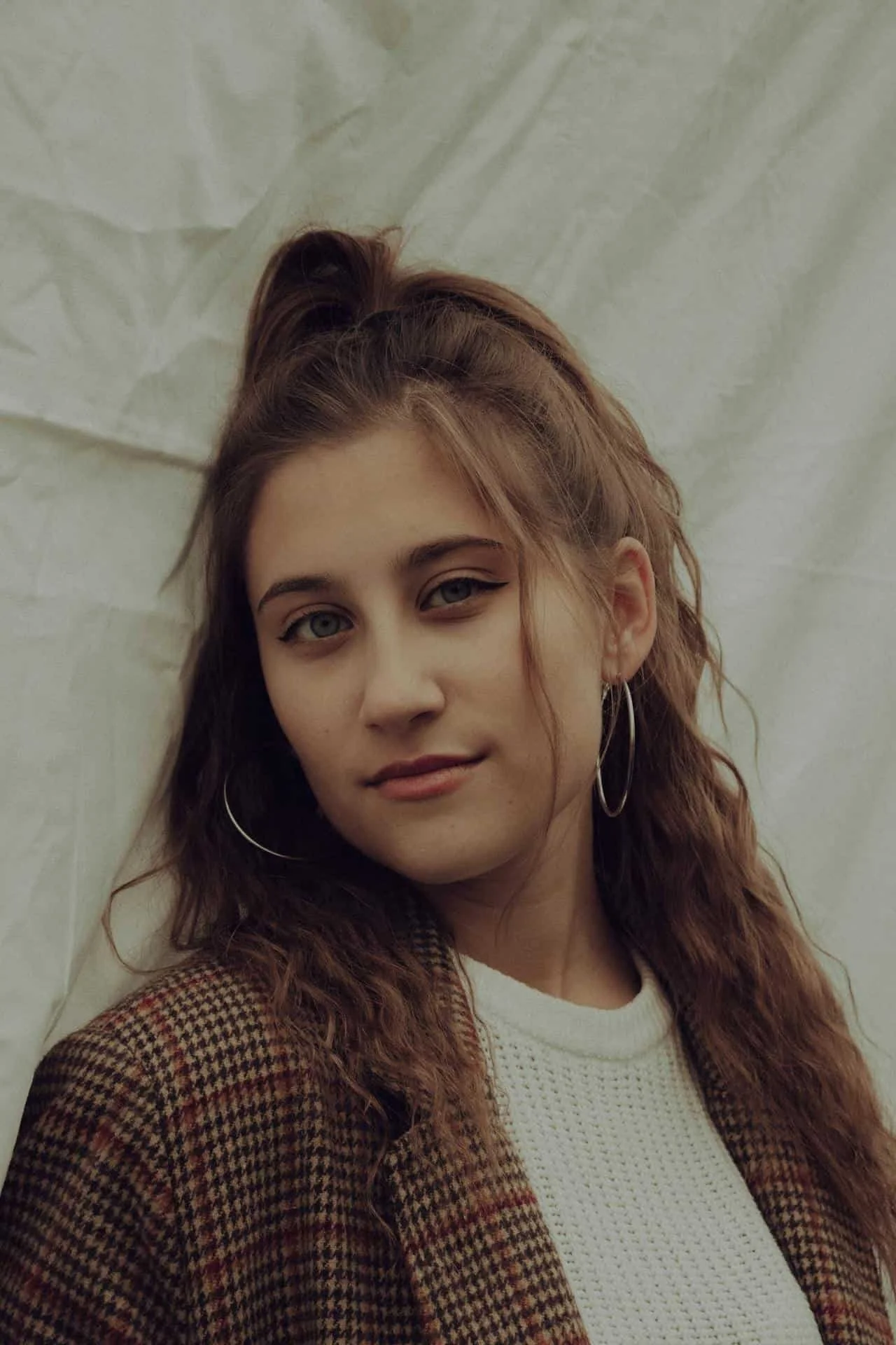 Girl with Brown hair and jacket
