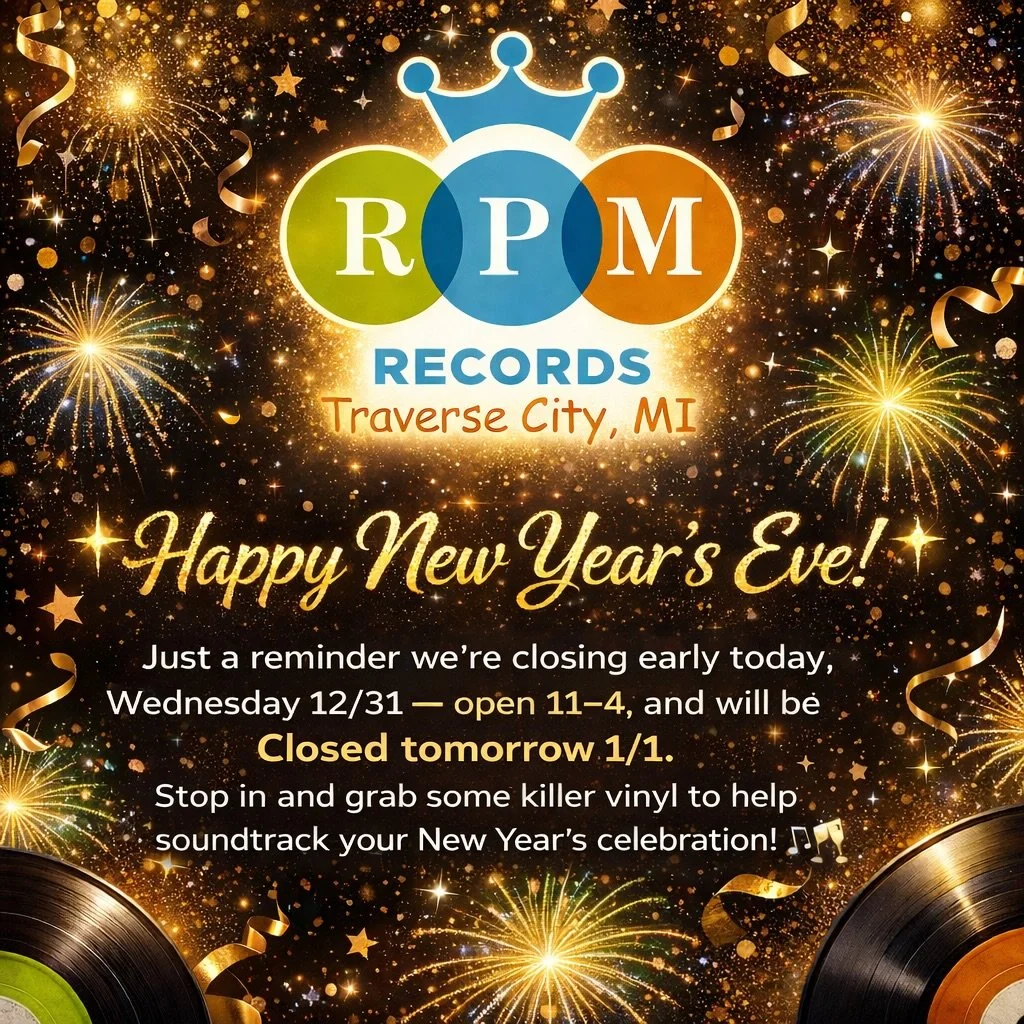 ✨ Happy New Year&rsquo;s Eve! ✨
Just a reminder we&rsquo;re closing early today, Wednesday 12/31 &mdash; open 11&ndash;4, and will be Closed tomorrow 1/1
Stop in and grab some killer vinyl to help soundtrack your New Year&rsquo;s celebration! 🎶🥂
#n