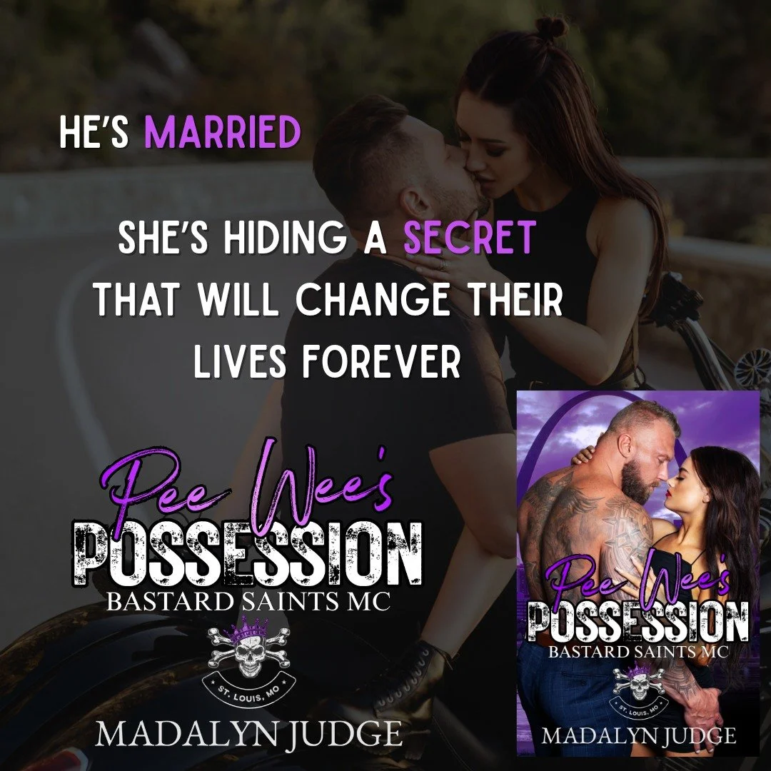 💜🖤 ๑ Preorder ๑ 💜🖤
☠️★ Pee Wee&rsquo;s Possession☠️★
☠️Bastard Saints MC: St. Louis, MO
☠️Coming: April 13, 2026
☠️ Photographer: Lindee Robinson Photography
☠️ Models: Justin and Molly
⬇︎ 𝐆𝐑𝐀𝐁 𝐇𝐄𝐑𝐄 ⬇︎
UBLhttps://geni.us/PeeWeesPossession