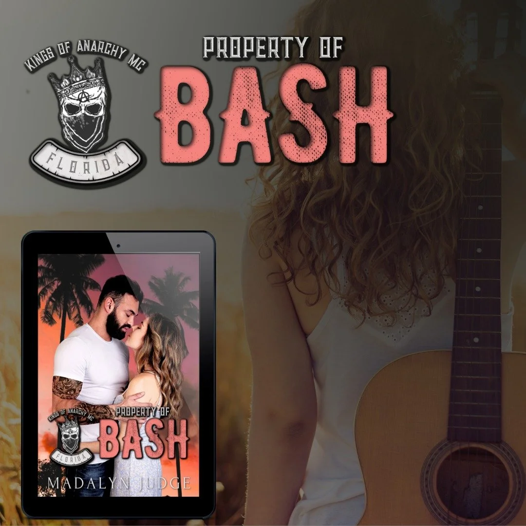 🩷🧡 BLURB REVEAL🩷🧡
☠️★ Property of Bash ☠️★
☆ Kings of Anarchy MC

⬇︎ 𝐆𝐑𝐀𝐁 𝐇𝐄𝐑𝐄 ⬇︎
UBL: https://geni.us/propertyofbash 
What to expect:
🤍 MC Romance
🤍 Second Chance Romance
🤍 Super Spicy
🤍 Soul Mates
🤍 She&rsquo;s a Country Music Supe