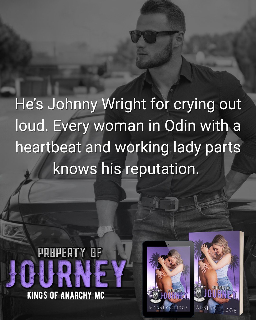 🔥☆ Leaving KU Soon 🔥☆ 
💜🩶 Property of Journey 💜🩶
☆Series: Kings of Anarchy MC: Florida
⬇︎ 𝐆𝐑𝐀𝐁 𝐇𝐄𝐑𝐄 ⬇︎
UBL: https://geni.us/pojourney 
What to expect:
✔︎ Best Friend&rsquo;s Big Brother
✔︎ Virgin Heroine
✔︎ Suspense &amp; Spice
✔︎ Beaut