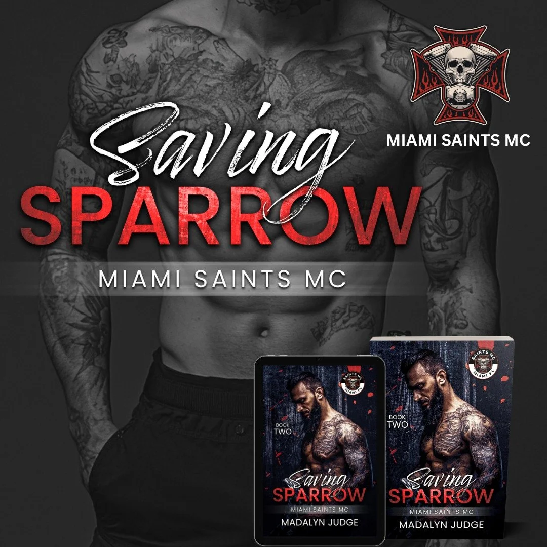 ☠️★ Saving Sparrow ☠️★
SAINTS MC - MIAMI CHAPTER
⬇︎ 𝐆𝐑𝐀𝐁 𝐇𝐄𝐑𝐄 ⬇︎
UBL: https://f.mtr.cool/ehwlfwpyt0 
What to expect:
✔︎ MC Romance
✔︎ Enemies to Lovers 
✔︎ Suspense &amp; Spice
✔︎ Forced Proximity
✔︎ Possessive, Protective Biker
✔︎ 