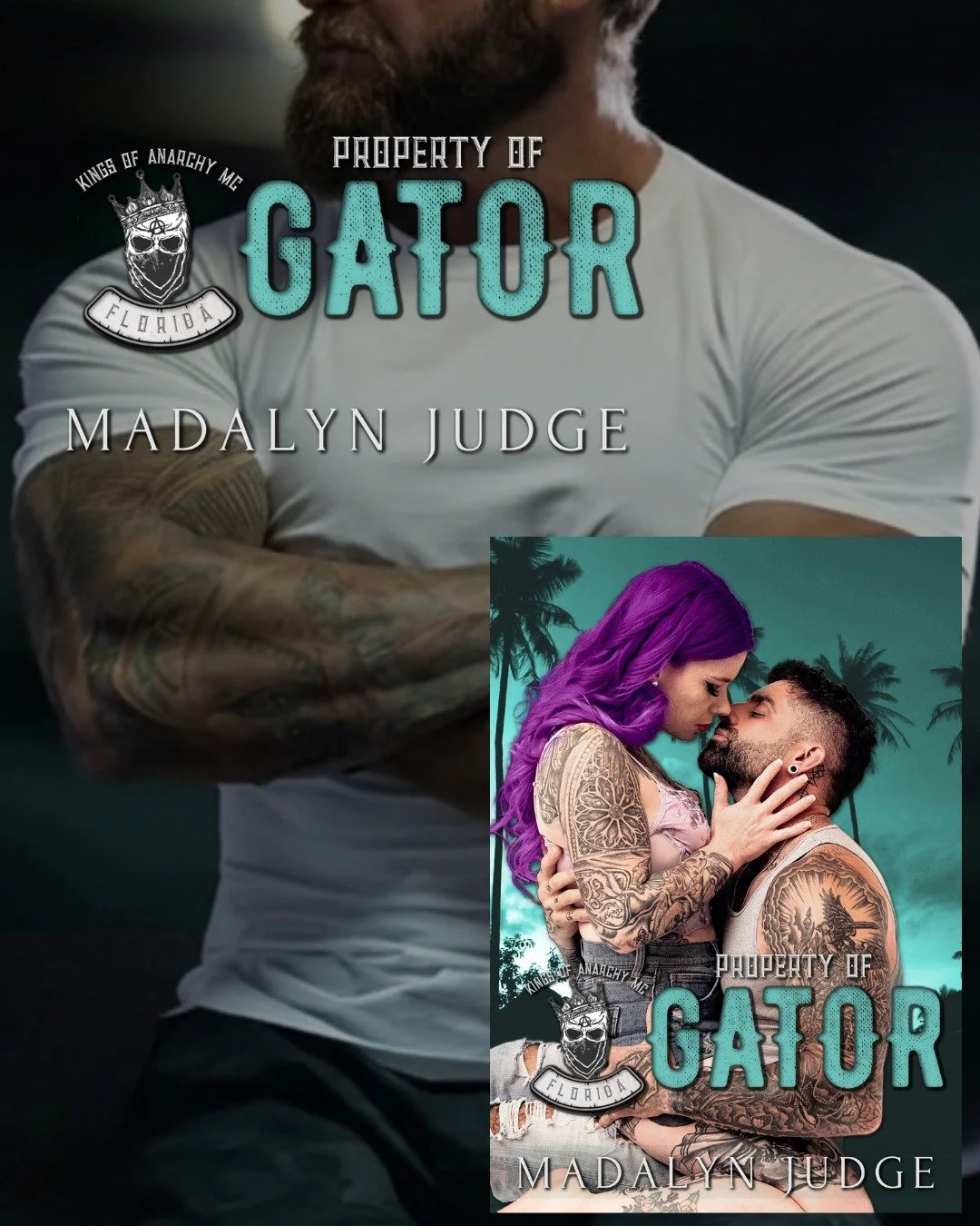 🔥☆ PREORDER 🔥☆ 
🐊☠ Property of Gator 🐊☠
☆Series: Kings of Anarchy MC: Florida
☆Coming NOVEMBER 23, 2026
☆Cover Design: Gchelle Designs
☆Models: Cody &amp; Lindsey
☆ Photographer: Lindee Robinson
⬇︎ 𝐆𝐑𝐀𝐁 𝐇𝐄𝐑𝐄 ⬇︎
UBL: https://f.mtr.