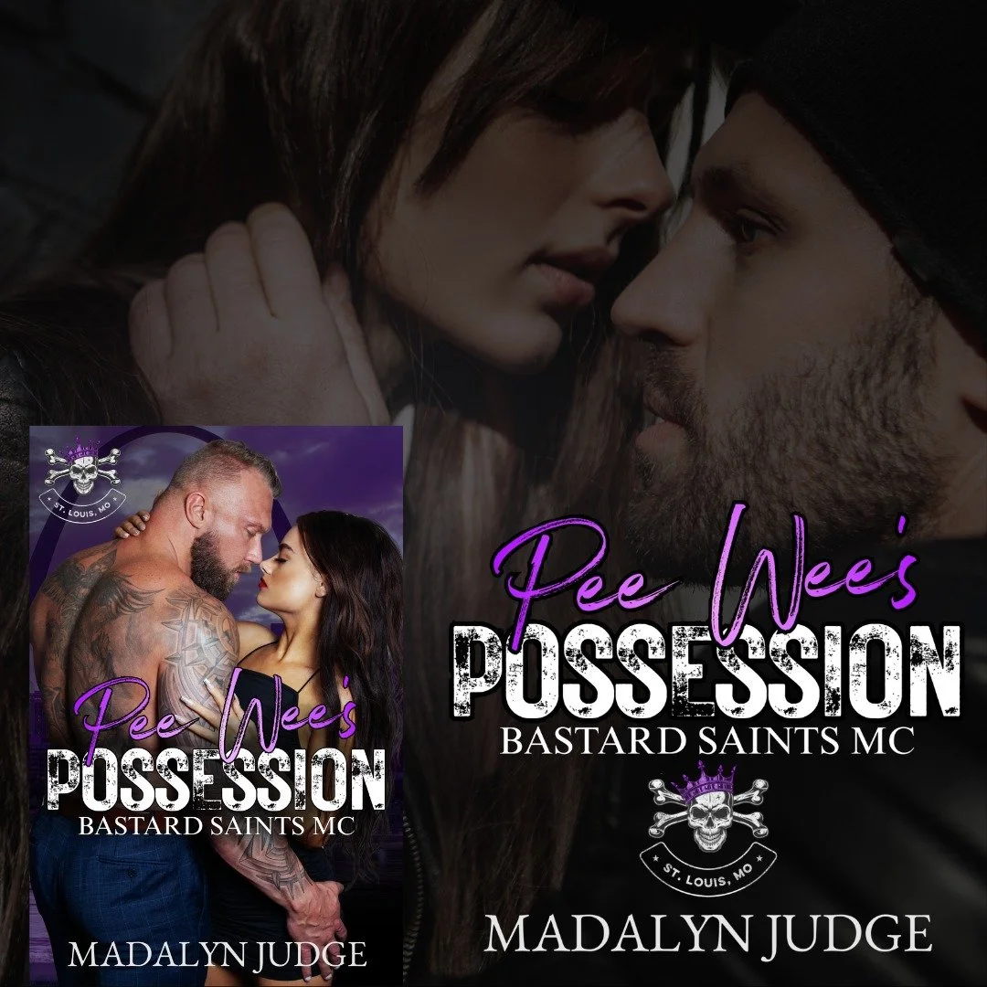 💜🖤 ๑ Pee Wee&rsquo;s Possession ๑💜🖤 
☠️B@stard Saints MC: St. Louis, MO
⬇︎ 𝐆𝐑𝐀𝐁 𝐇𝐄𝐑𝐄 ⬇︎
UBL: https://f.mtr.cool/2kmrwi9zrl 
What to expect:
✔︎ MC Romance
✔︎ He&rsquo;s married
✔︎ Suspense &amp; Spice
✔︎ Father of two
✔︎ Possessiv