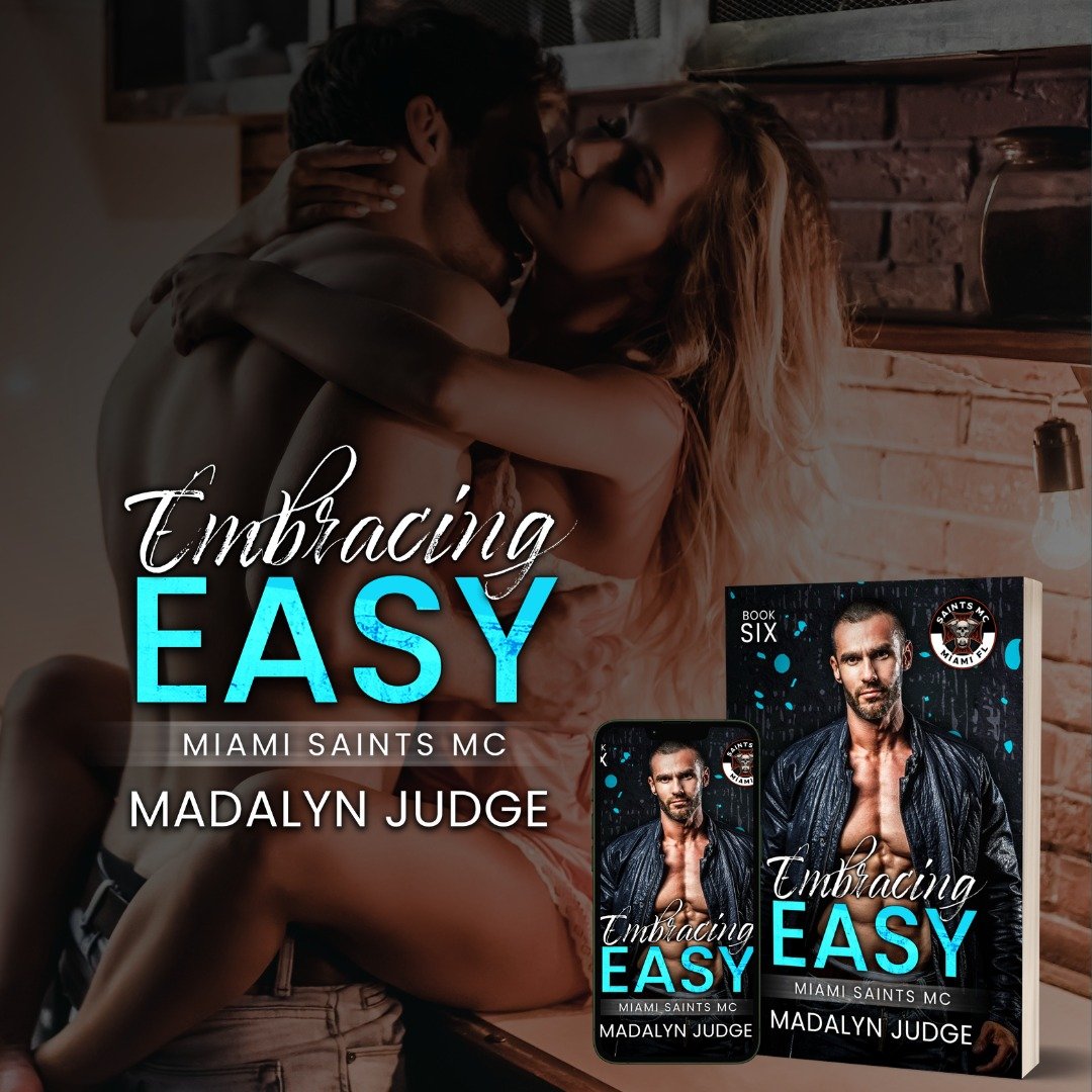 ☠️★Embracing Easy☠️★
SAINTS MC - MIAMI CHAPTER
⬇︎ 𝐆𝐑𝐀𝐁 𝐇𝐄𝐑𝐄 ⬇︎
UBL: https://geni.us/EmbracingEasy 
What to expect:
✔︎ MC Romance
✔︎ InstLust
✔︎ Suspense &amp; Spice
✔︎ Forced Proximity
✔︎ Possessive, Protective Biker
✔︎ He Falls Fir