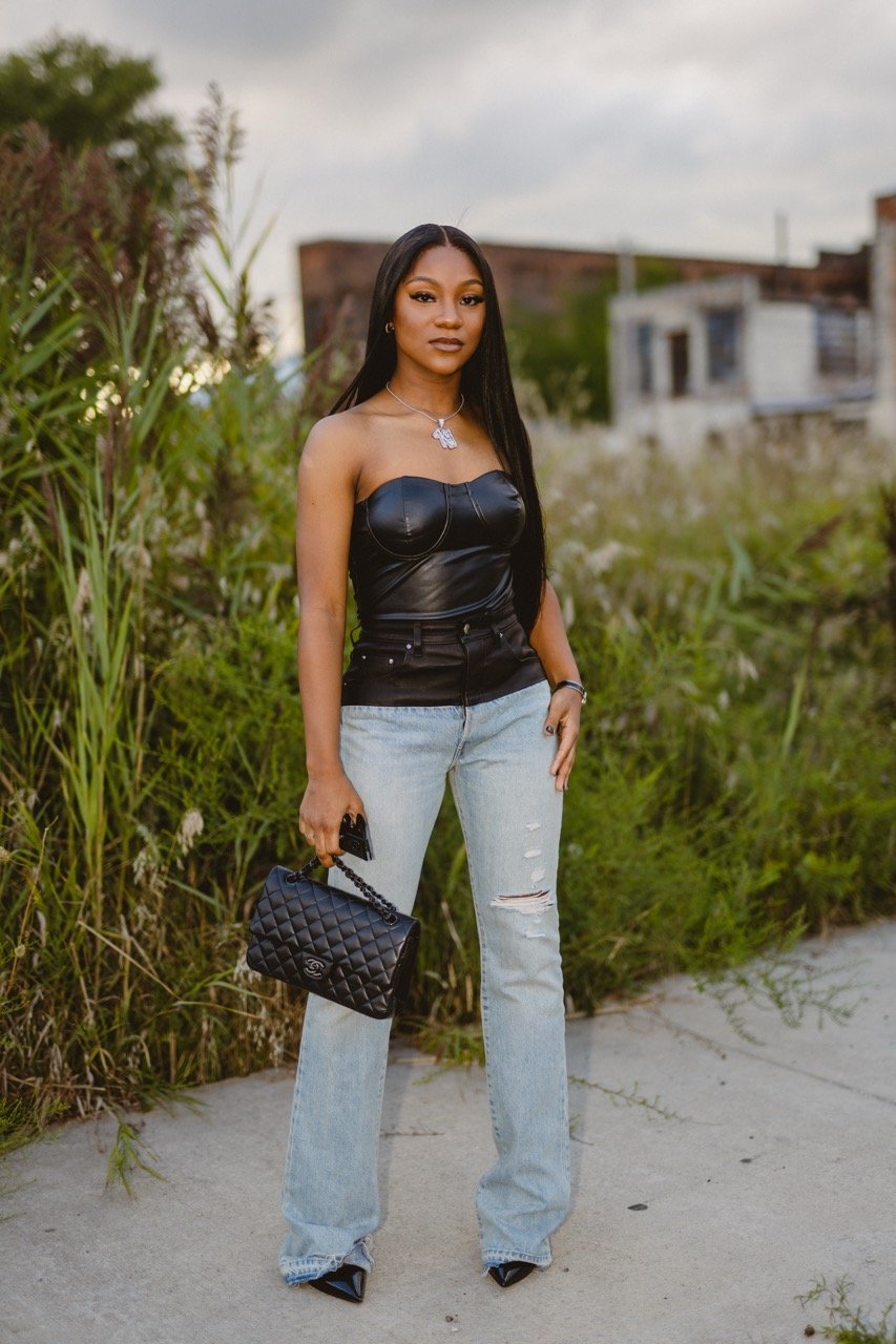 Kaniya J dressed for a night out in Detroit