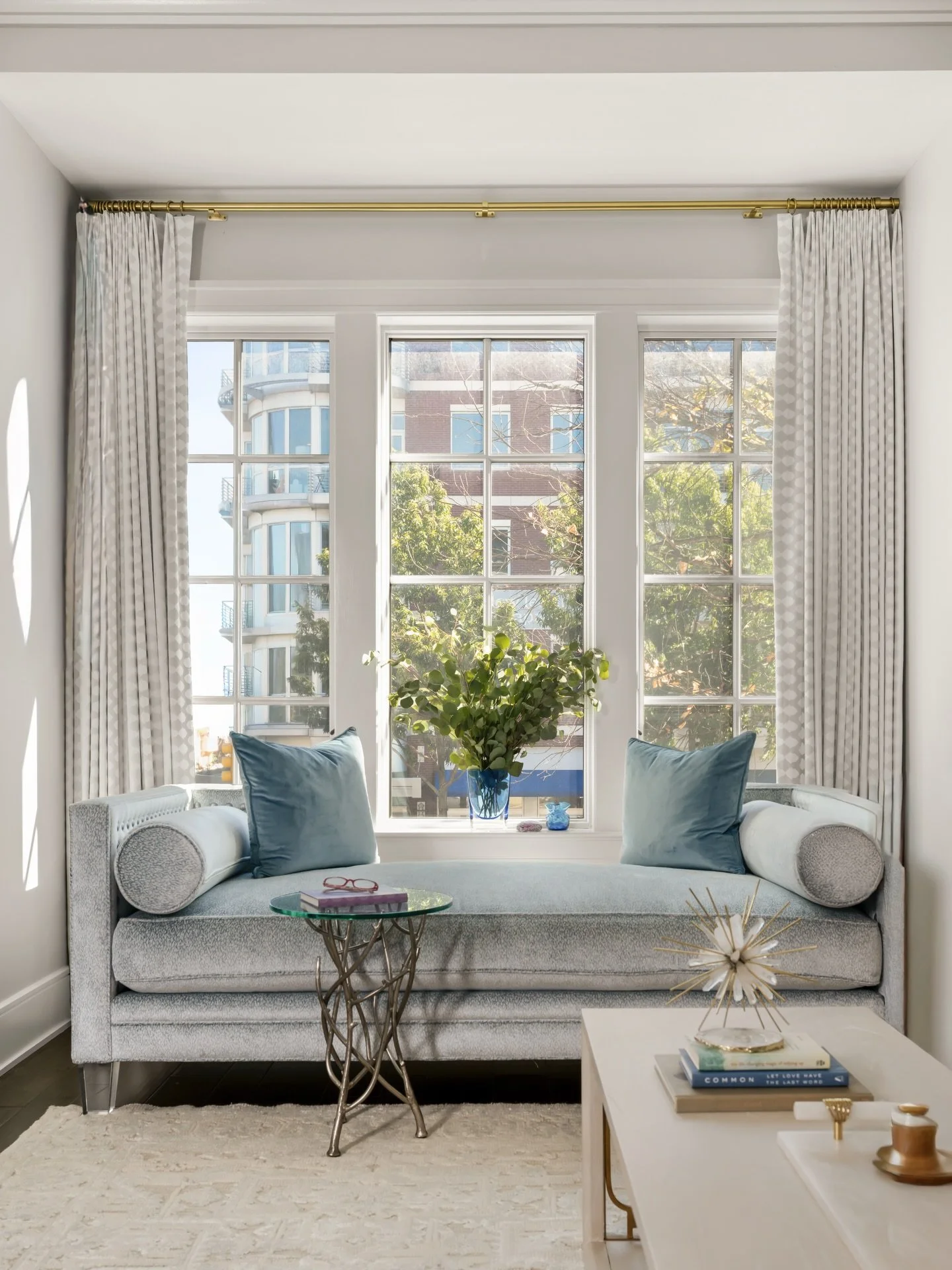 Secondary seating, primary impact.
We tailored this window seating area to enhance flow, maximize natural light, and add a layer of thoughtful comfort to our client&rsquo;s living room.

Photography provided by Tori Sikkema Photography @torisikkemaph
