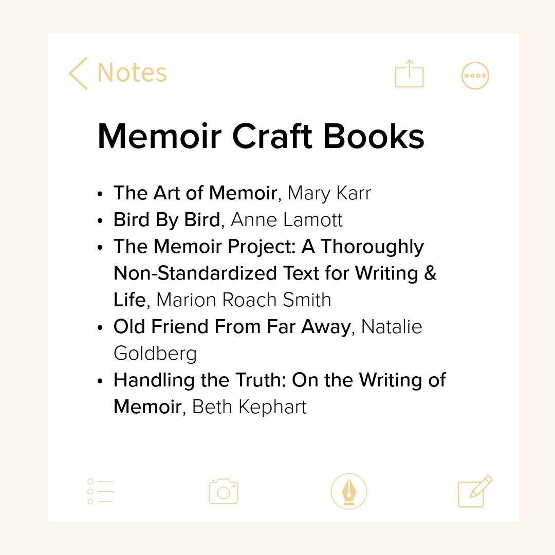 Some of the best books I've read on the art of writing memoir.⁠
⁠
Have you read any of these?