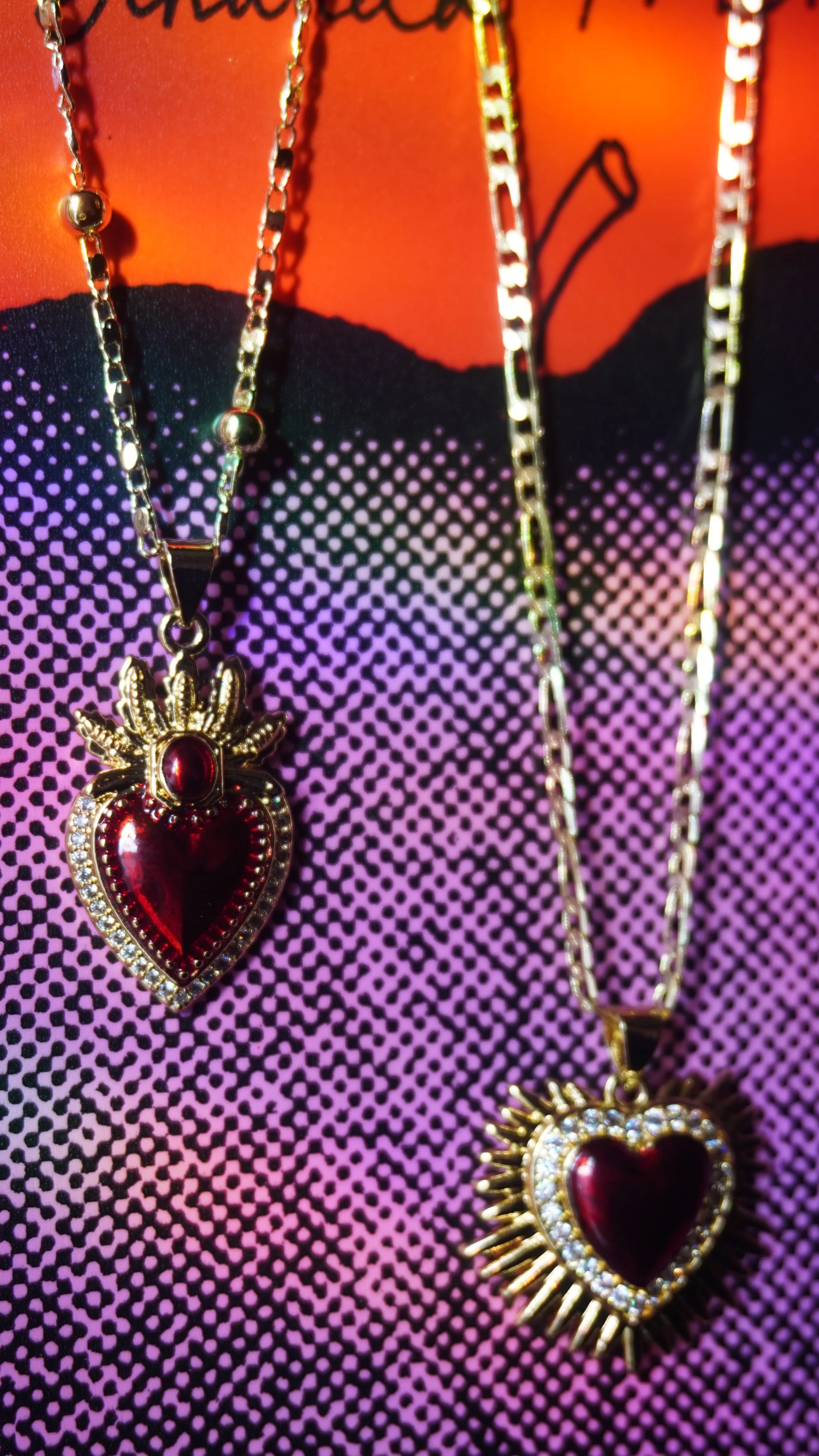 Gold Plated Sacred Heart Necklaces