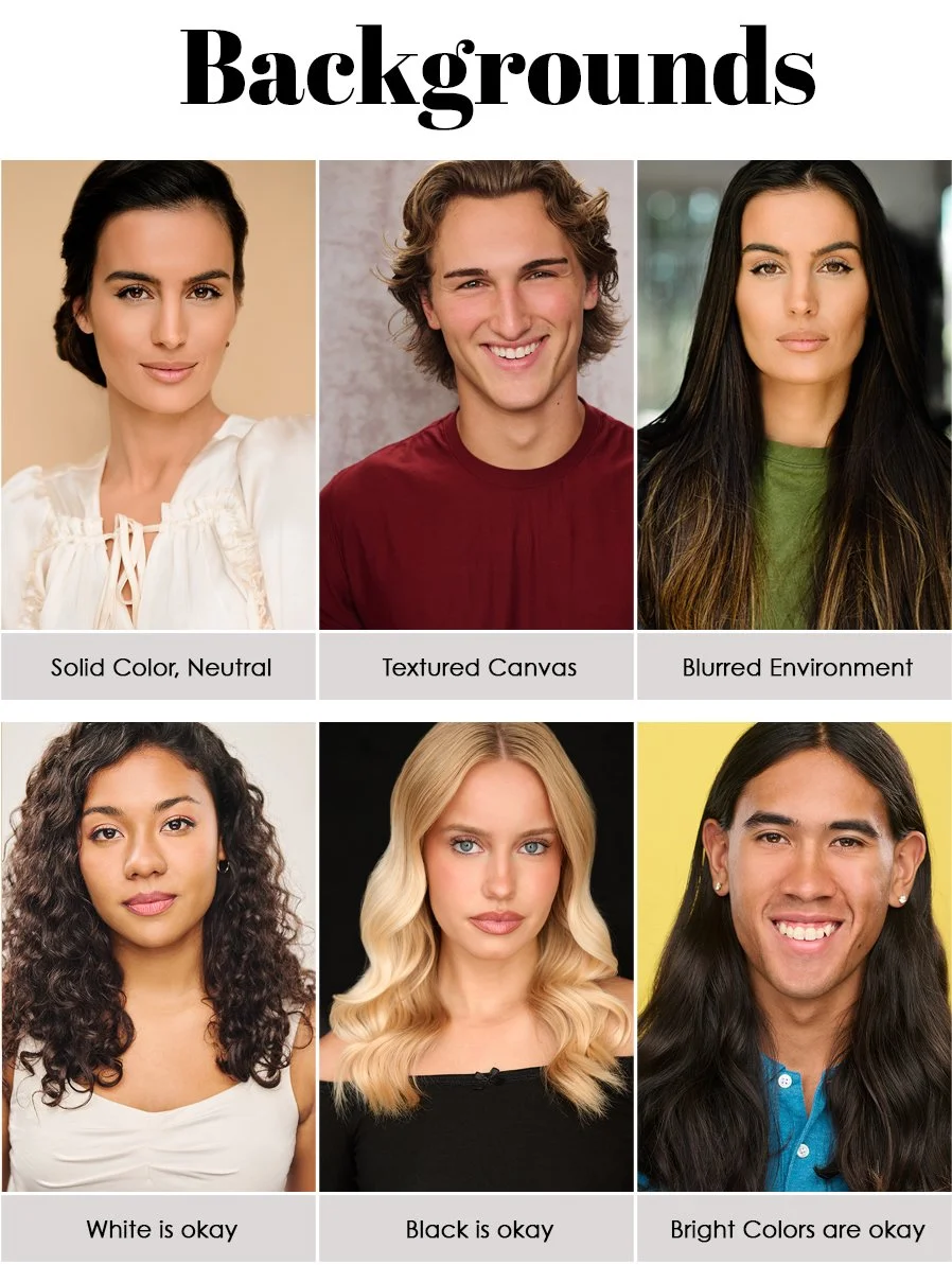 background options for acting headshots