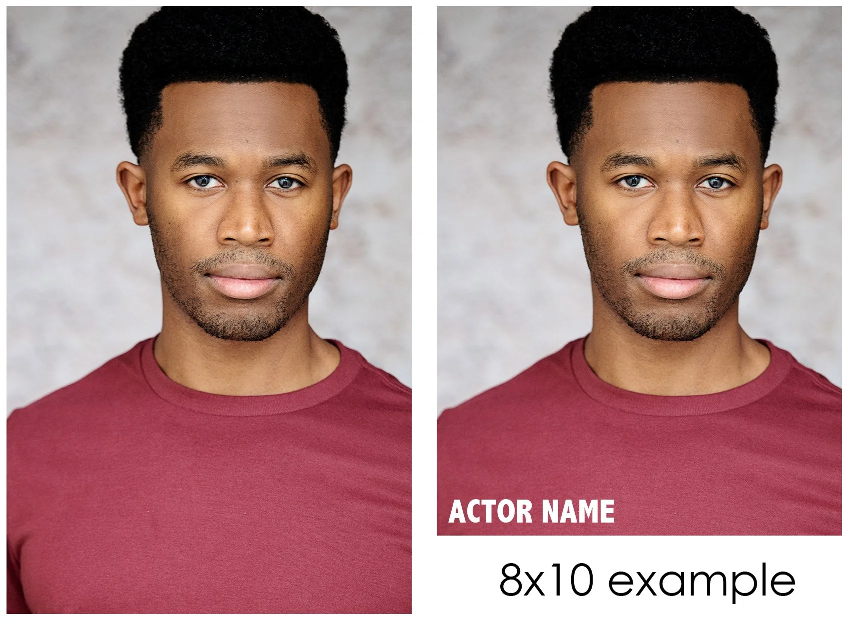 what size should I print my acting headshots at?