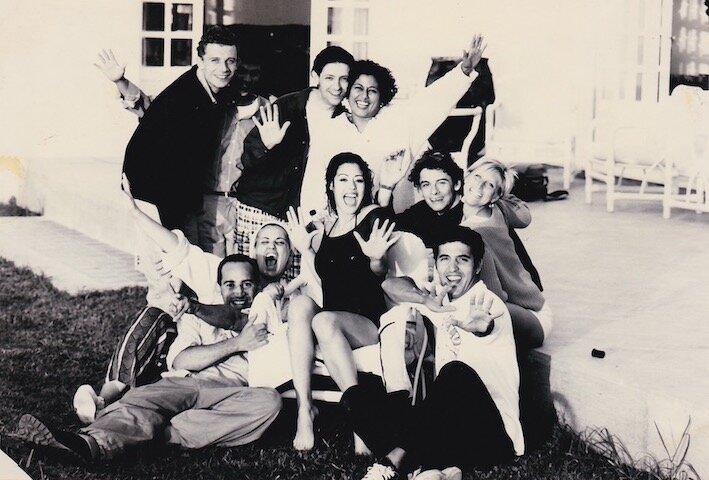 1997 // à casablanca avec l'équipe de création après une séance photo pour "femmes du maroc"