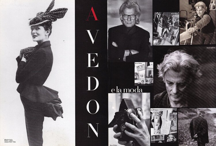 1993 // à milan direction artistique et conception graphique pour "vogue italia" // photos de richard avedon