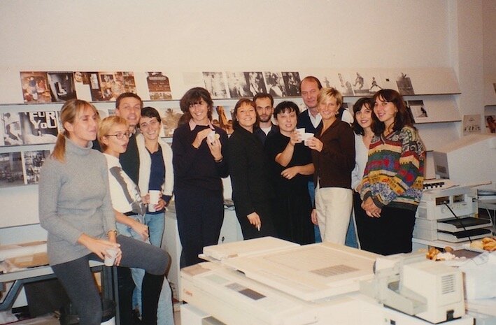 1996 // à milan, dernier jour de travail à "vogue italia"