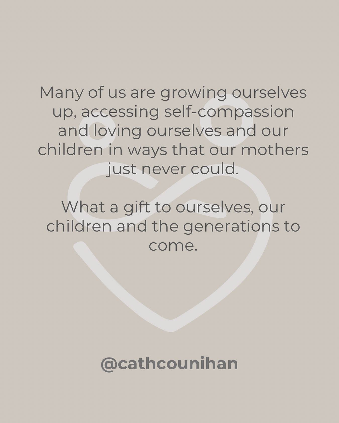 I hope you congratulate yourself and celebrate yourself every single day.

This is huge and very hard work. You are growing capacity in yourself to BE different, to embody a safe emotional landing place for you and your kids. It is a lot. Sending lov