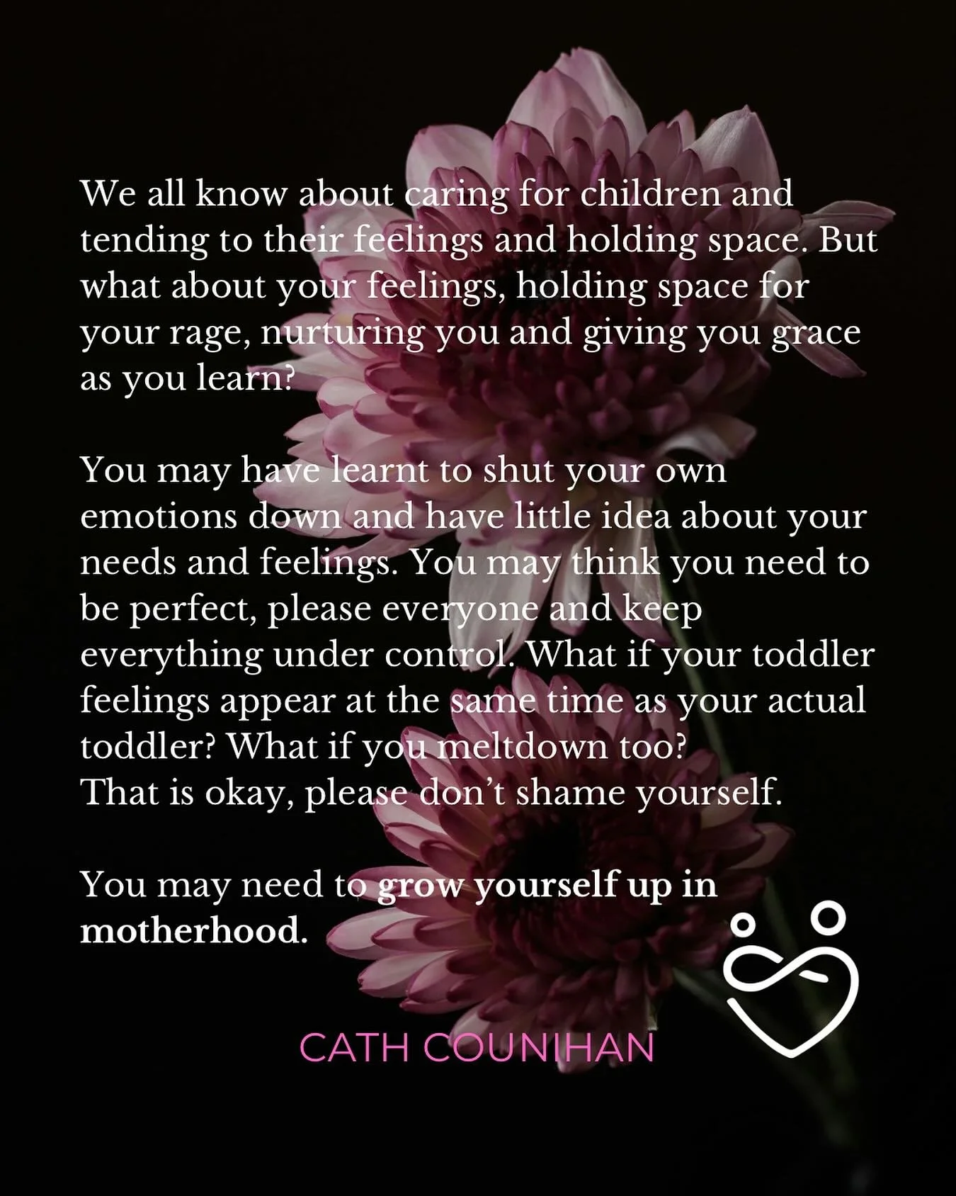 You may feel like you are losing your mind in motherhood and that it is an impossible task.

I am willing to bet that you are trying to get things perfect and that you are way too hard on yourself.

Moving away from control, perfectionism and people 