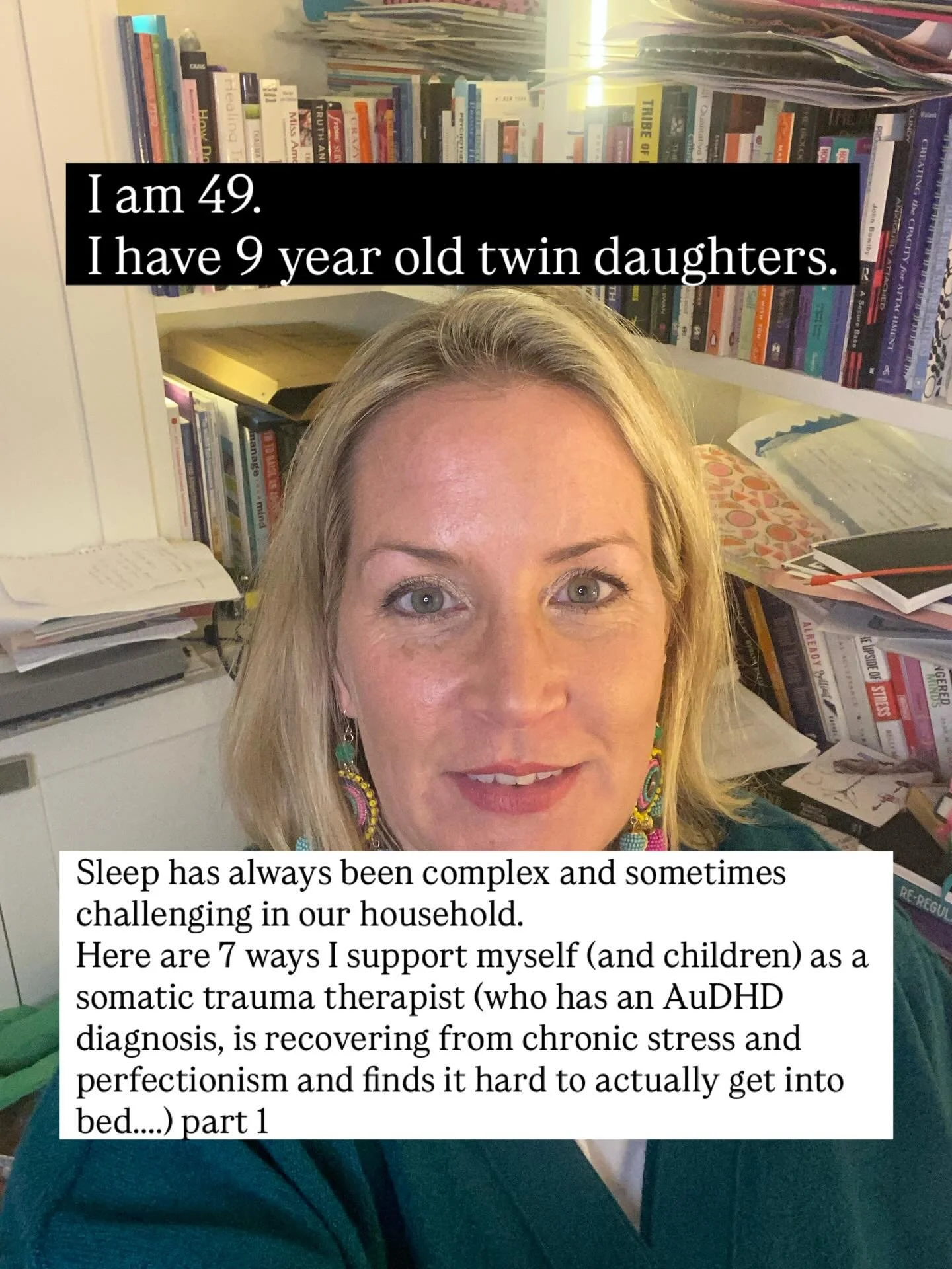 I am sharing this because sleep is such a complex and nuanced topic and when we have experienced childhood/developmental trauma this adds a real level of difficulty.

We all sleep best in safety and many of us don&rsquo;t have a sufficient internal s