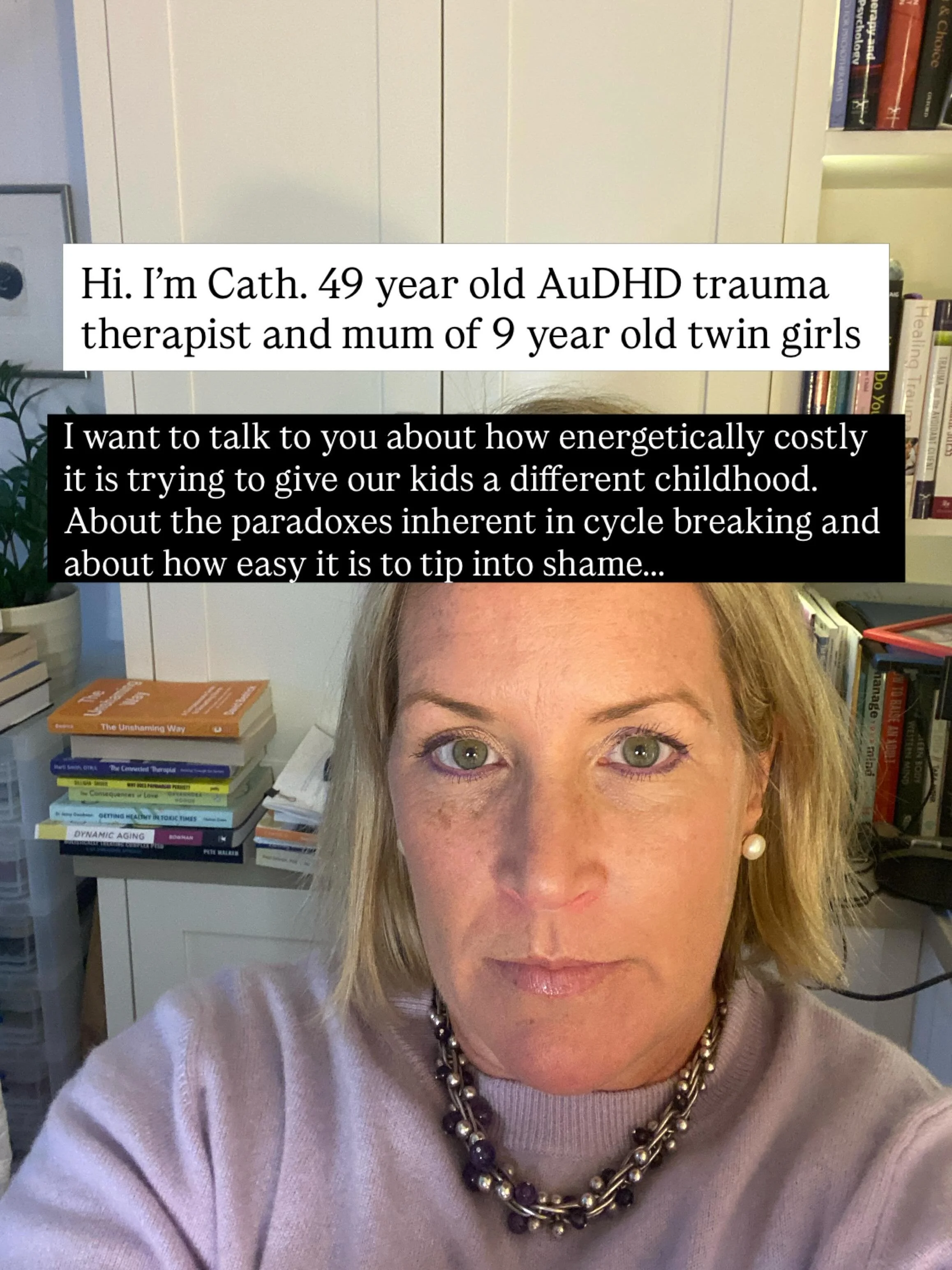 So much of parenting after childhood/ developmental trauma is a capacity issue.

We are doing things and trying our best to do things that were never done for us, and that can be really hard when you have a nervous system patterned for survival. 

Sh