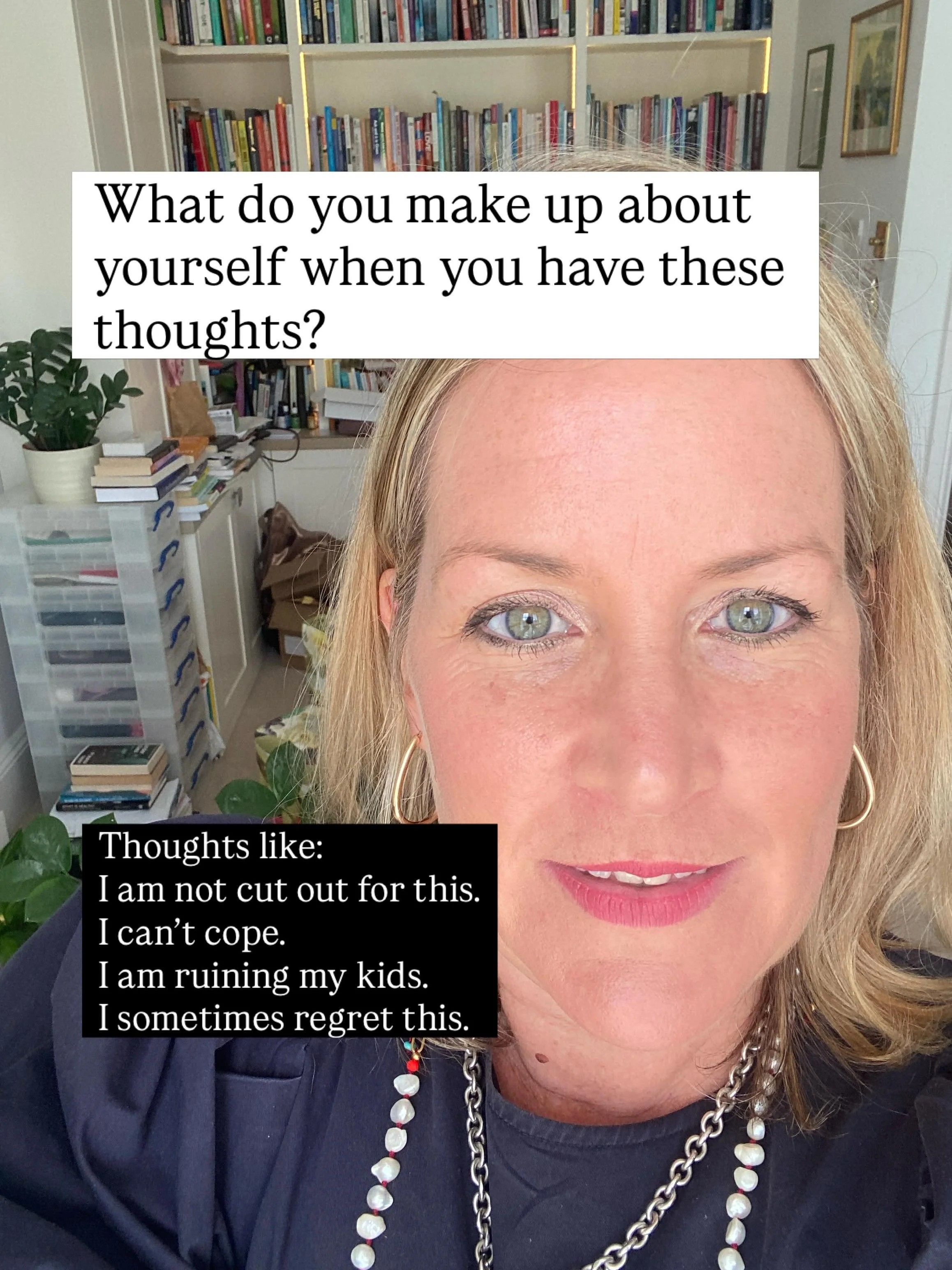 Motherhood is a place of power in terms of how we can shift how we relate to our own thoughts and feelings. Matrescence is an opportunity for growth and development - giving up on performing goodness (for an imaginary audience) may be the most powerf