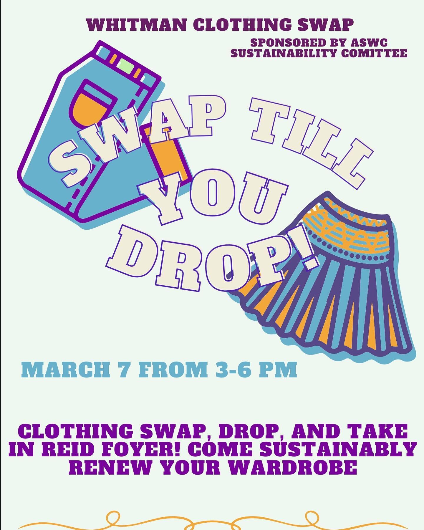 Come join us for our upcoming ASWC Clothing Swap!