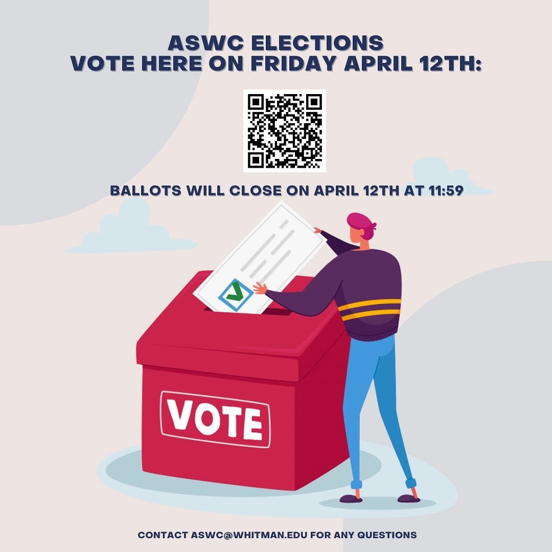 ASWC Elections are happening tomorrow! Once the form opens at midnight, feel free to scan the QR code to place your vote!