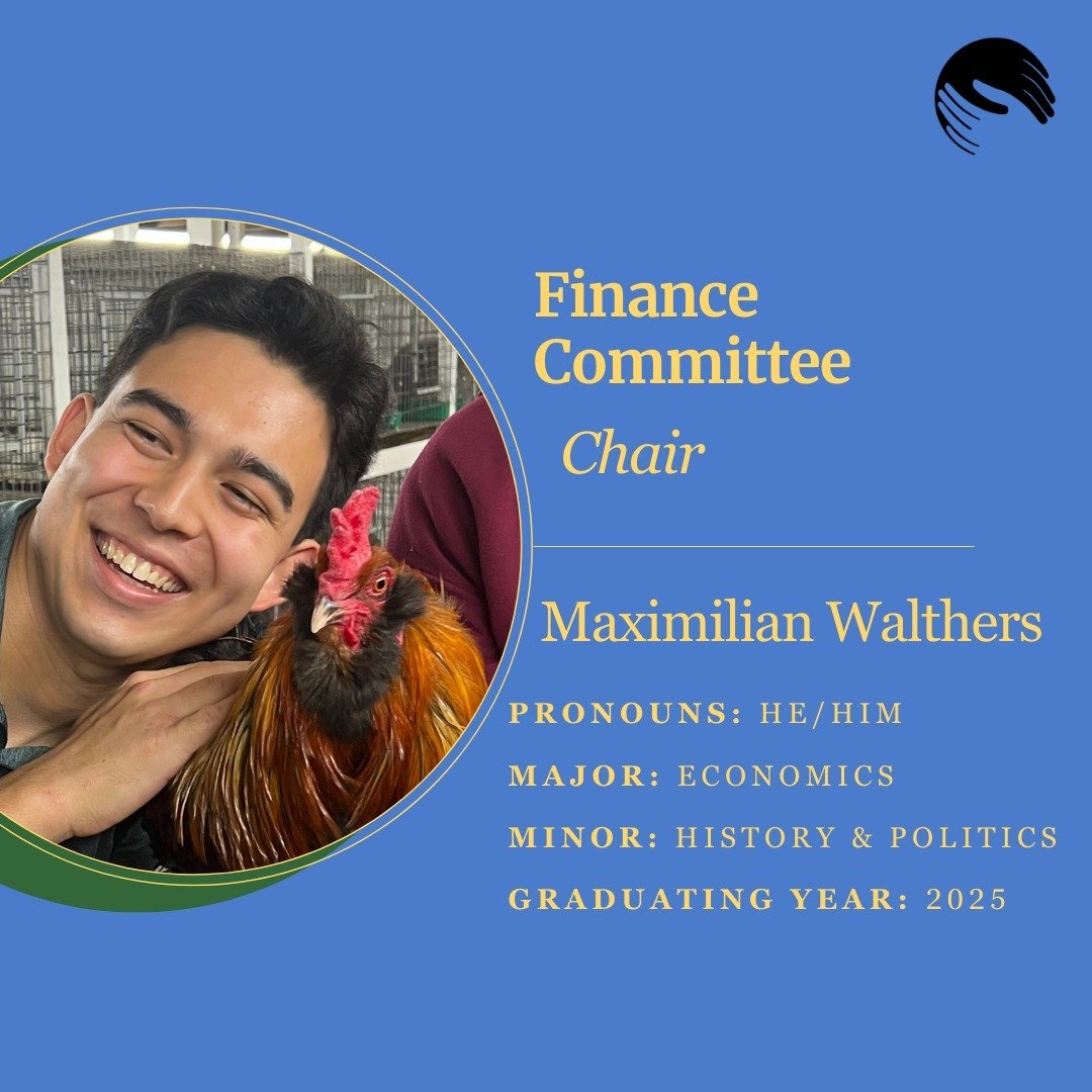 Meet the 2024 - 2025 ASWC Finance Committee! The Finance Committee handles student finance requests, such as TSD applications and Contingency requests. Every spring, they set the student fee for the upcoming fiscal year and carefully plan and oversee