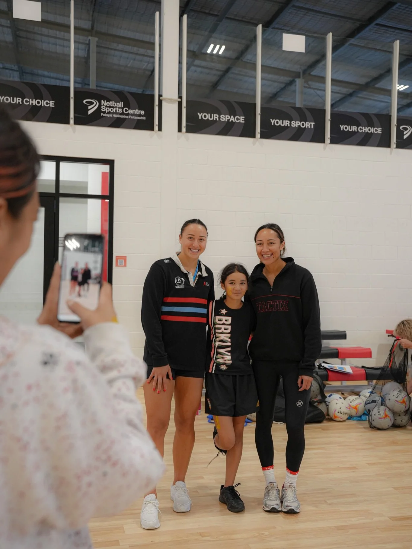 SO cool to have Hoa Motuhake Ambassadors &amp; Mainland Tactix Players Erikana Pedersen &amp; Taiana Day at our Netball Group session last weekend 💙 

Thank you for standing alongside us, inspiring young lives through the power of sport 🫶🏼