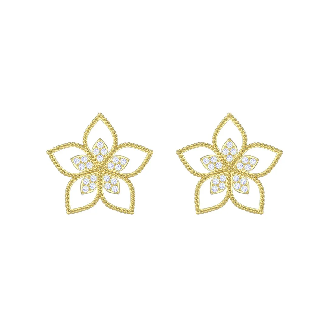Roberto Coin earrings in gold with diamonds