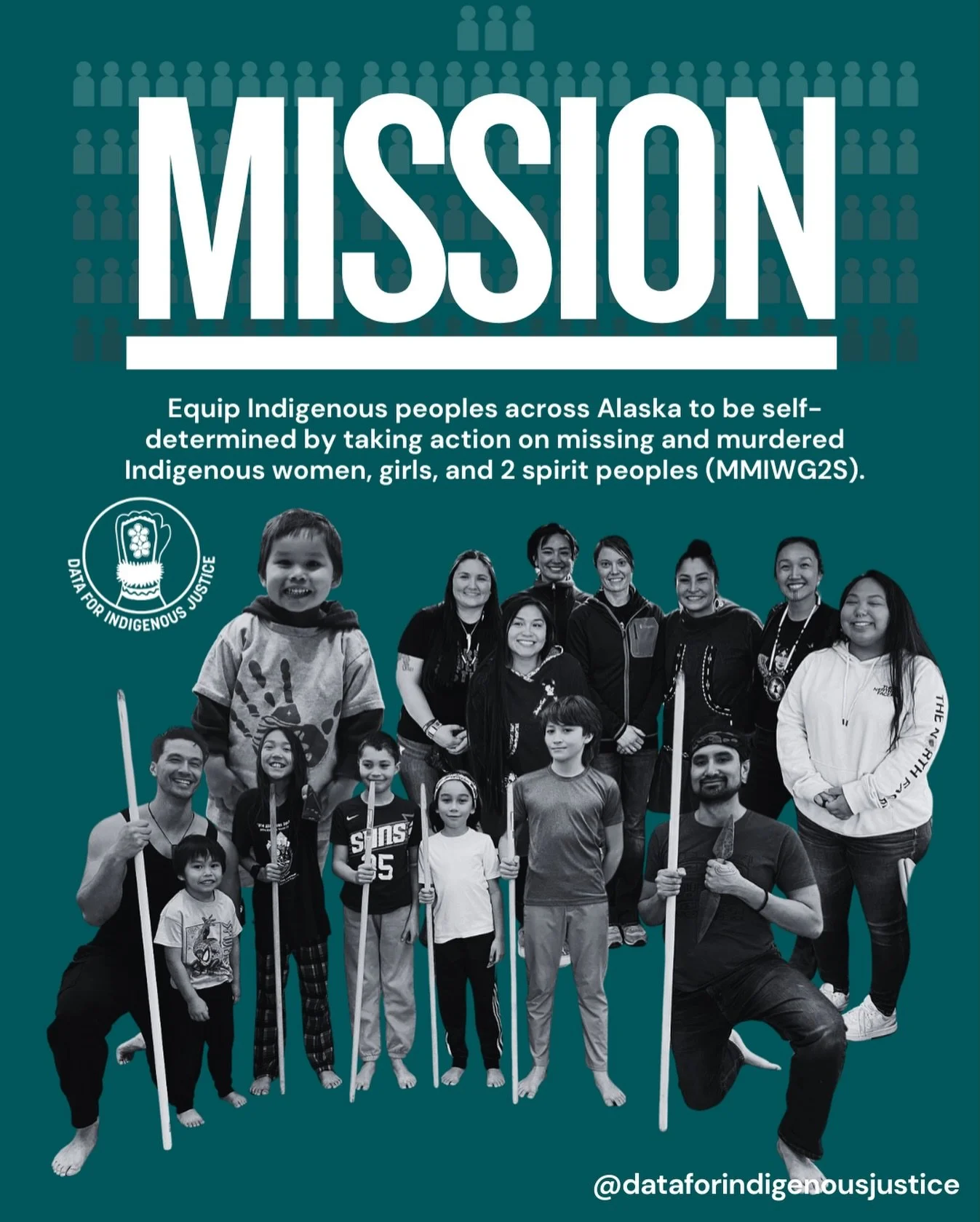 The purpose of our organization is to steward and take care of all of the data regarding our missing and murdered Indigenous persons in our Alaska Native community. We do this through stewardship, cultural values, and honoring our ancestors, past and