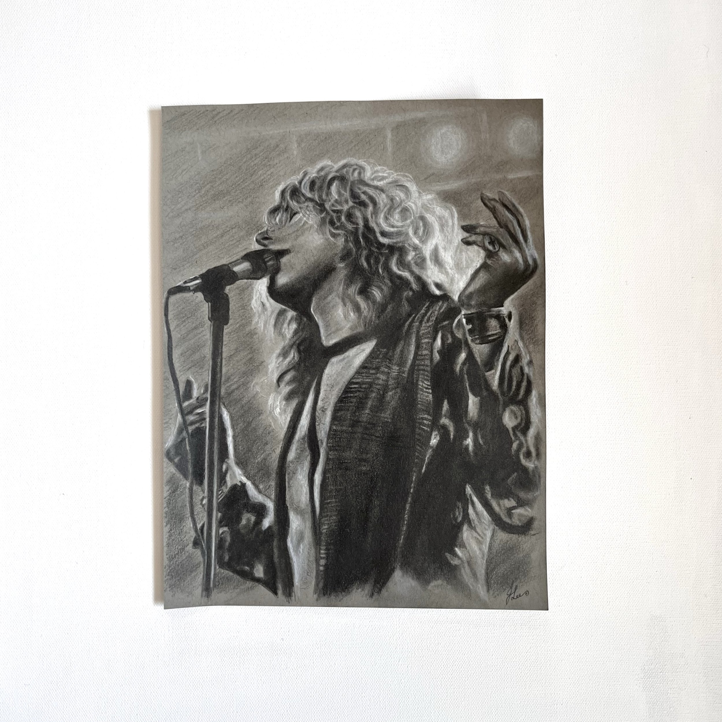 Robert Plant Graphite Drawing
