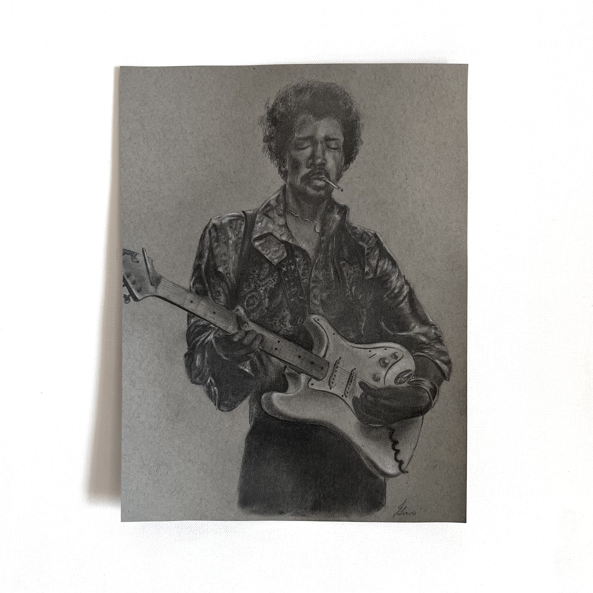 Jimi Hendrix Graphite Drawing