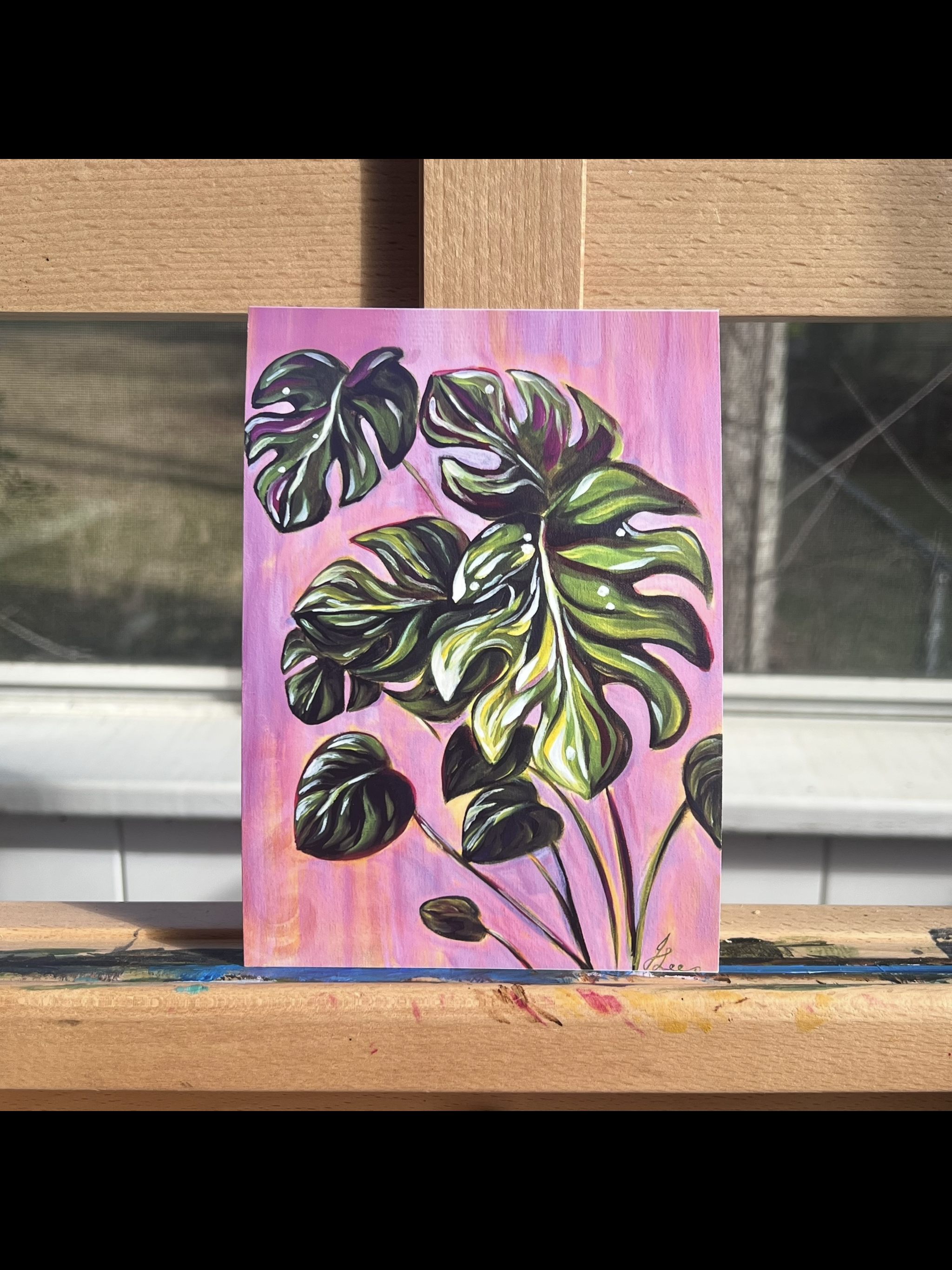 “Pink Monstera“ Art Print