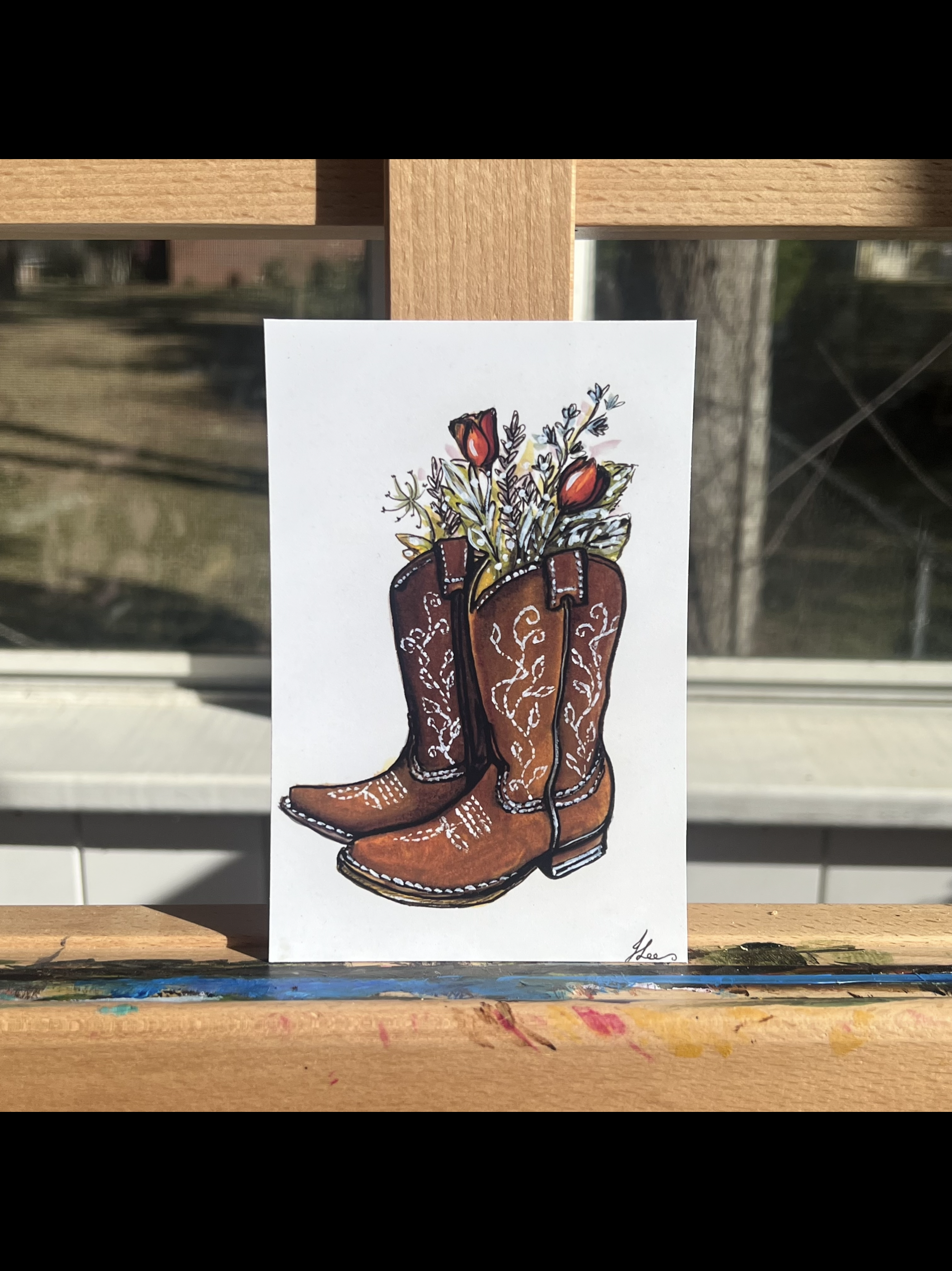 “Cowgirl Bouquet” Art Print
