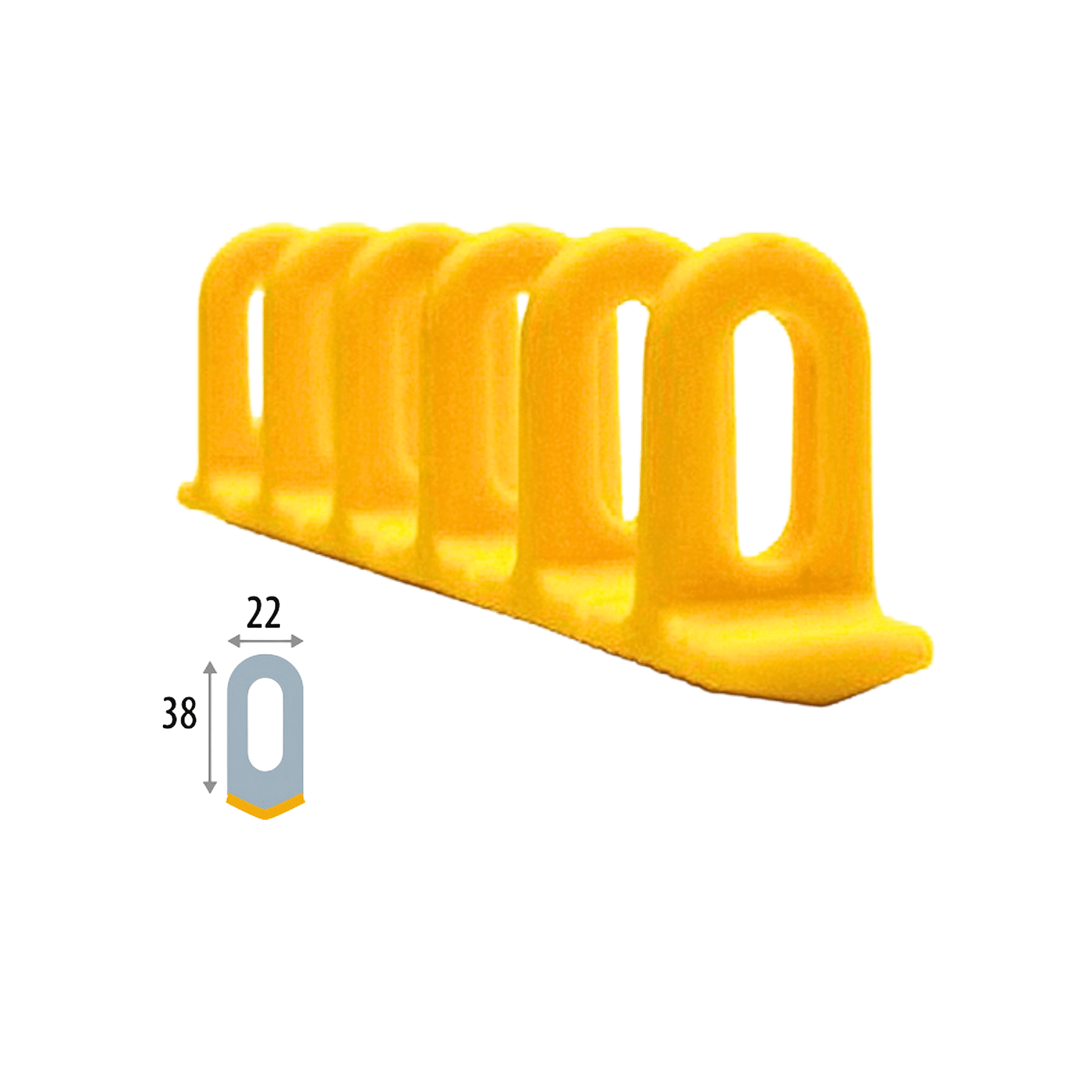 SET OF 3 YELLOW CONICAL PLASTIC MULTIPADS- 048089