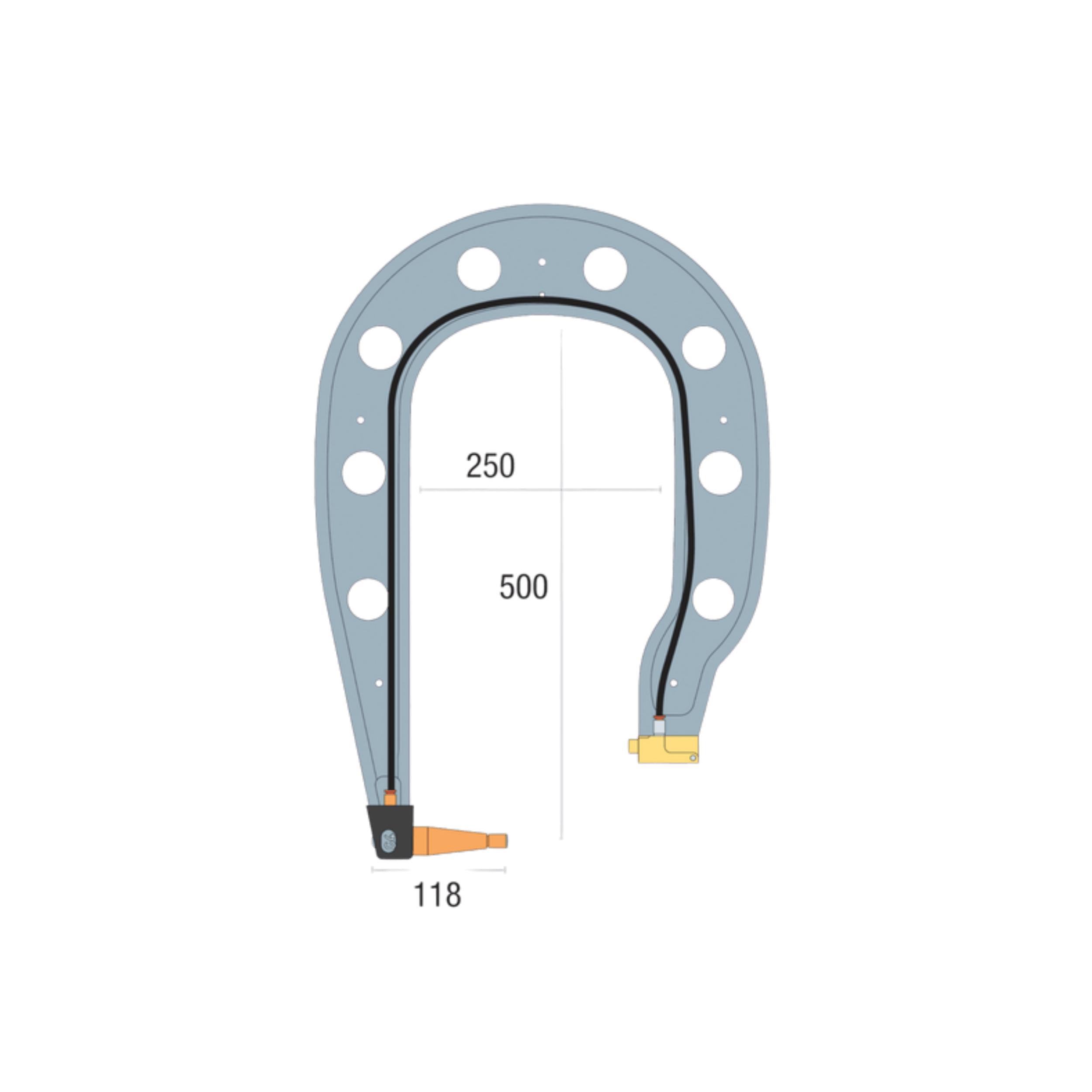 G4 insulated welding arm 022799 8 bar 550 daN