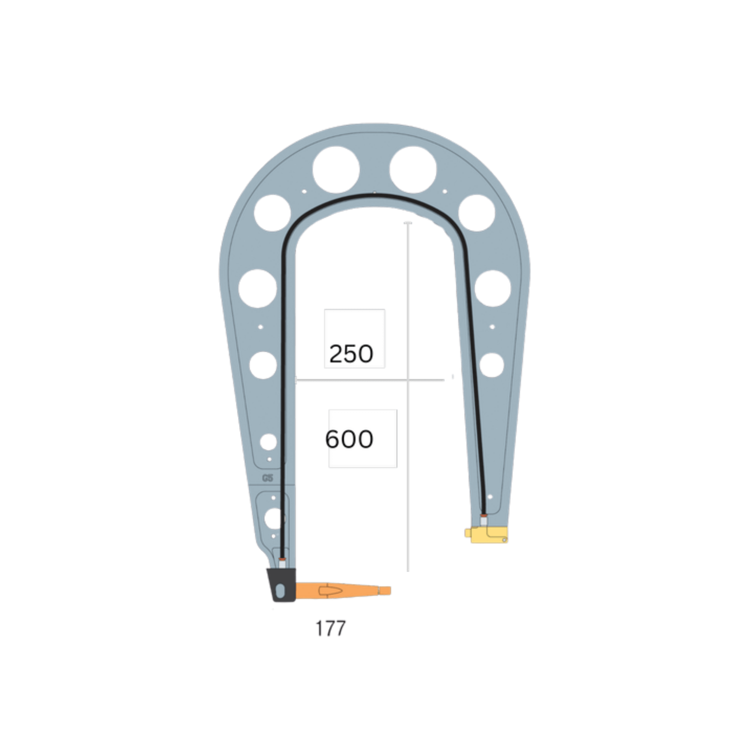 G5 Insulated Welding Arm with Wall Bracket & Handle – 8 bar / 550 daN- GYS (022805)