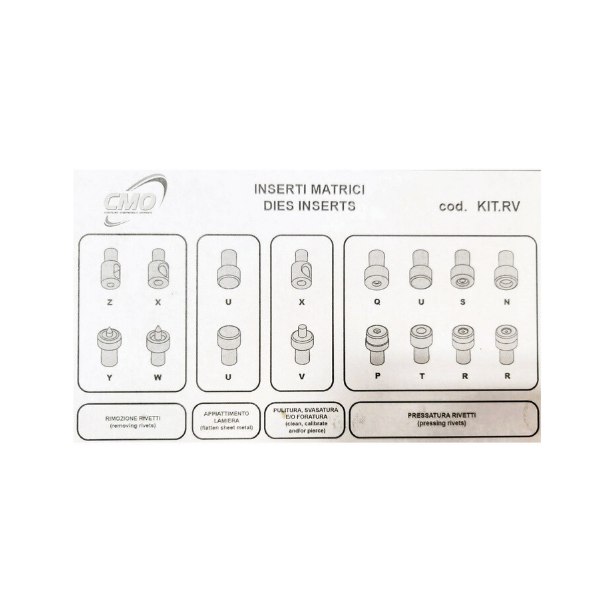 CMO Q DIE- cmo-mn.Q Rivet Consumables