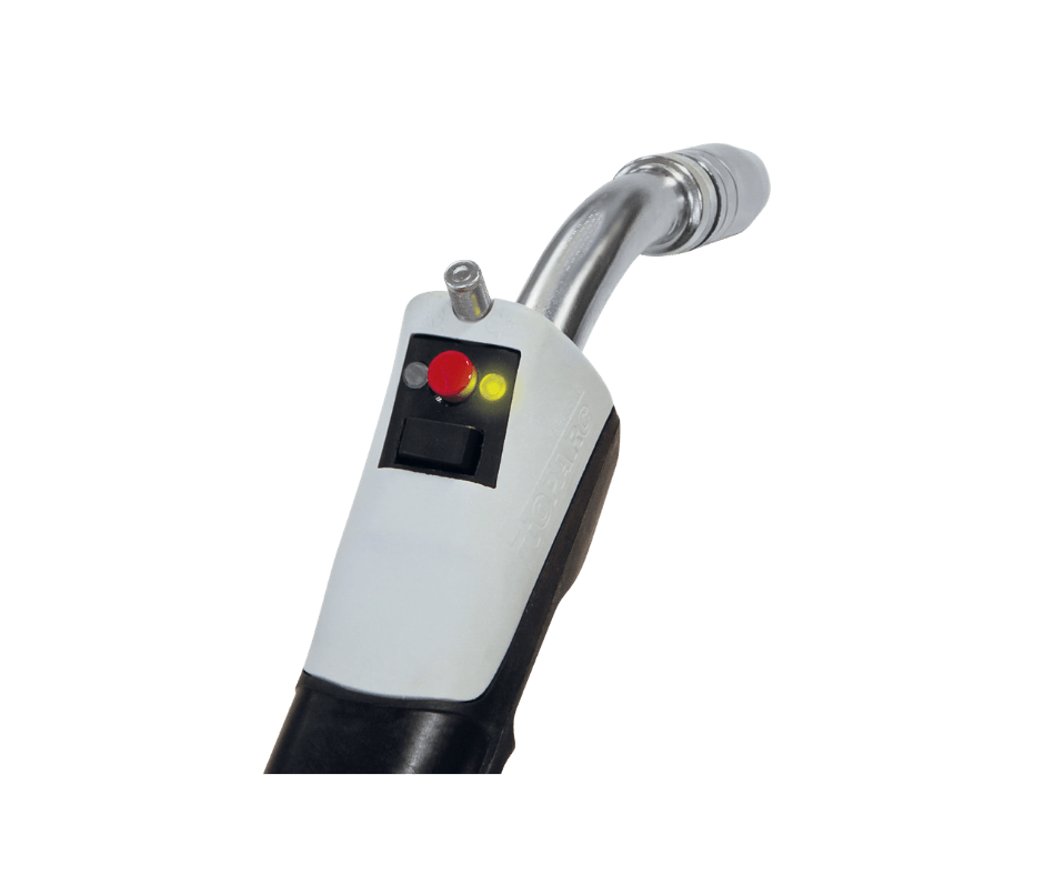 MB25 push-pull MIG torch for aluminum welding with integrated wire feed motor and 4m cable
